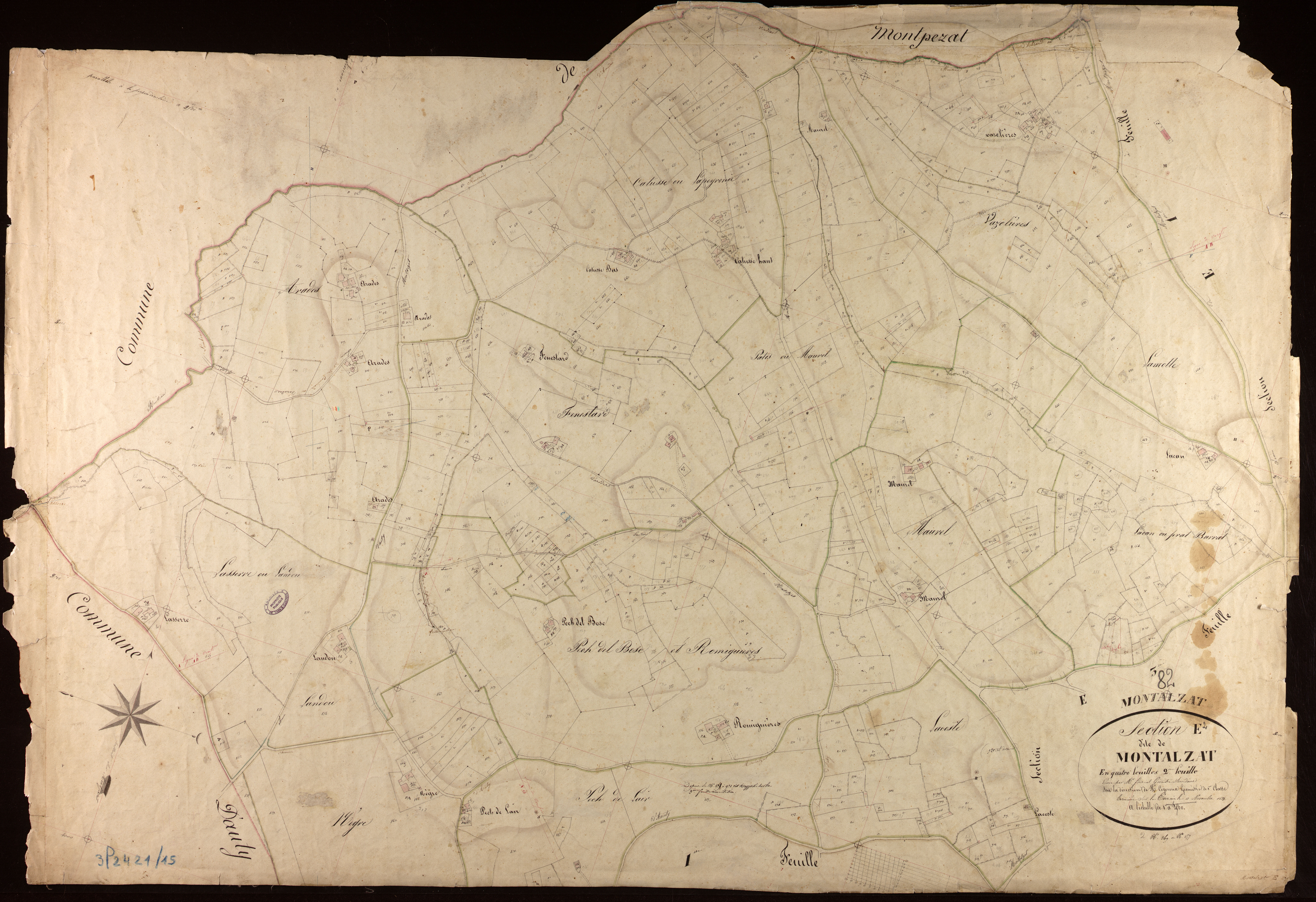 Montalzat - Section E - Montalzat, 2e feuille