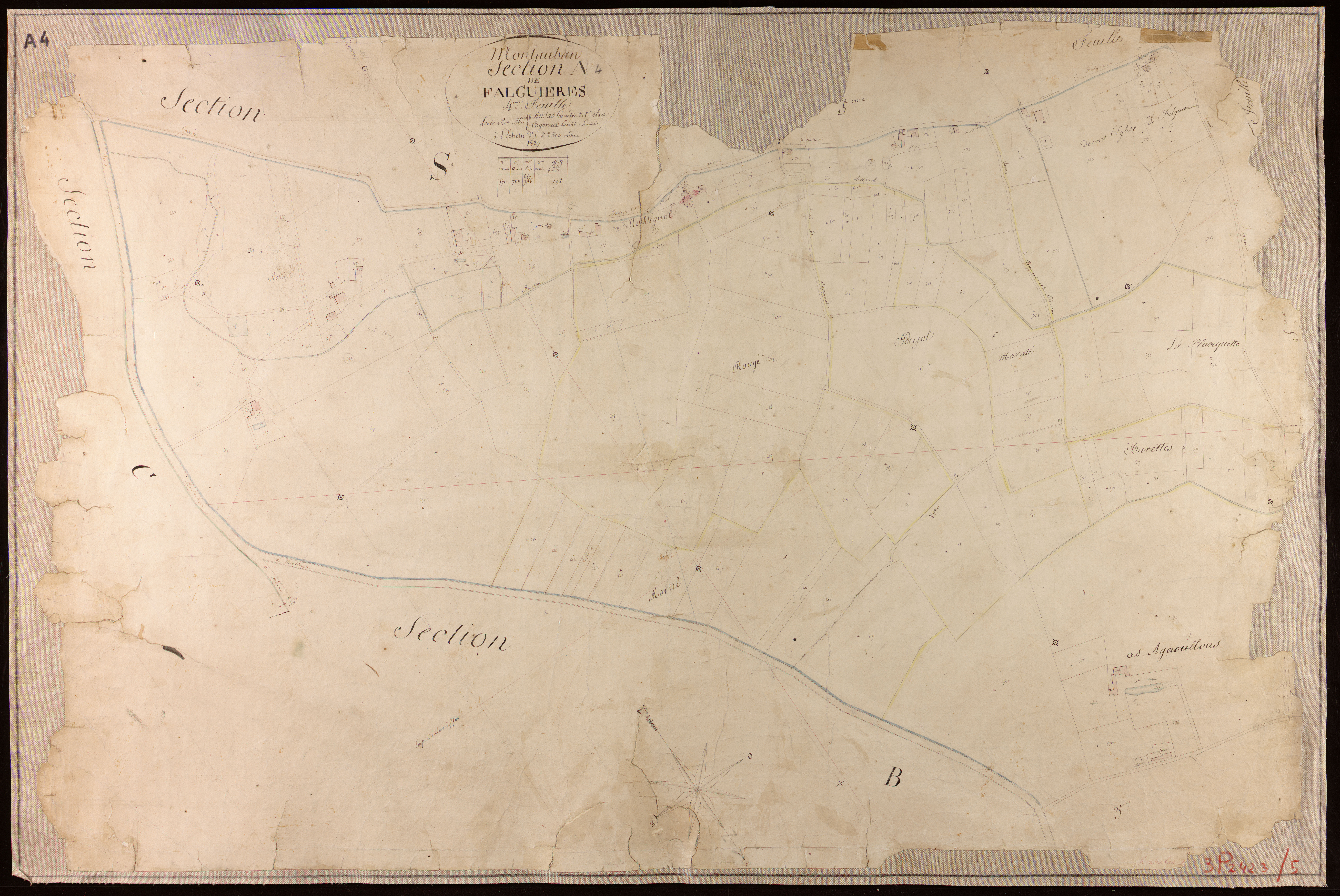 Montauban - Section A - Falguières, 4e feuille