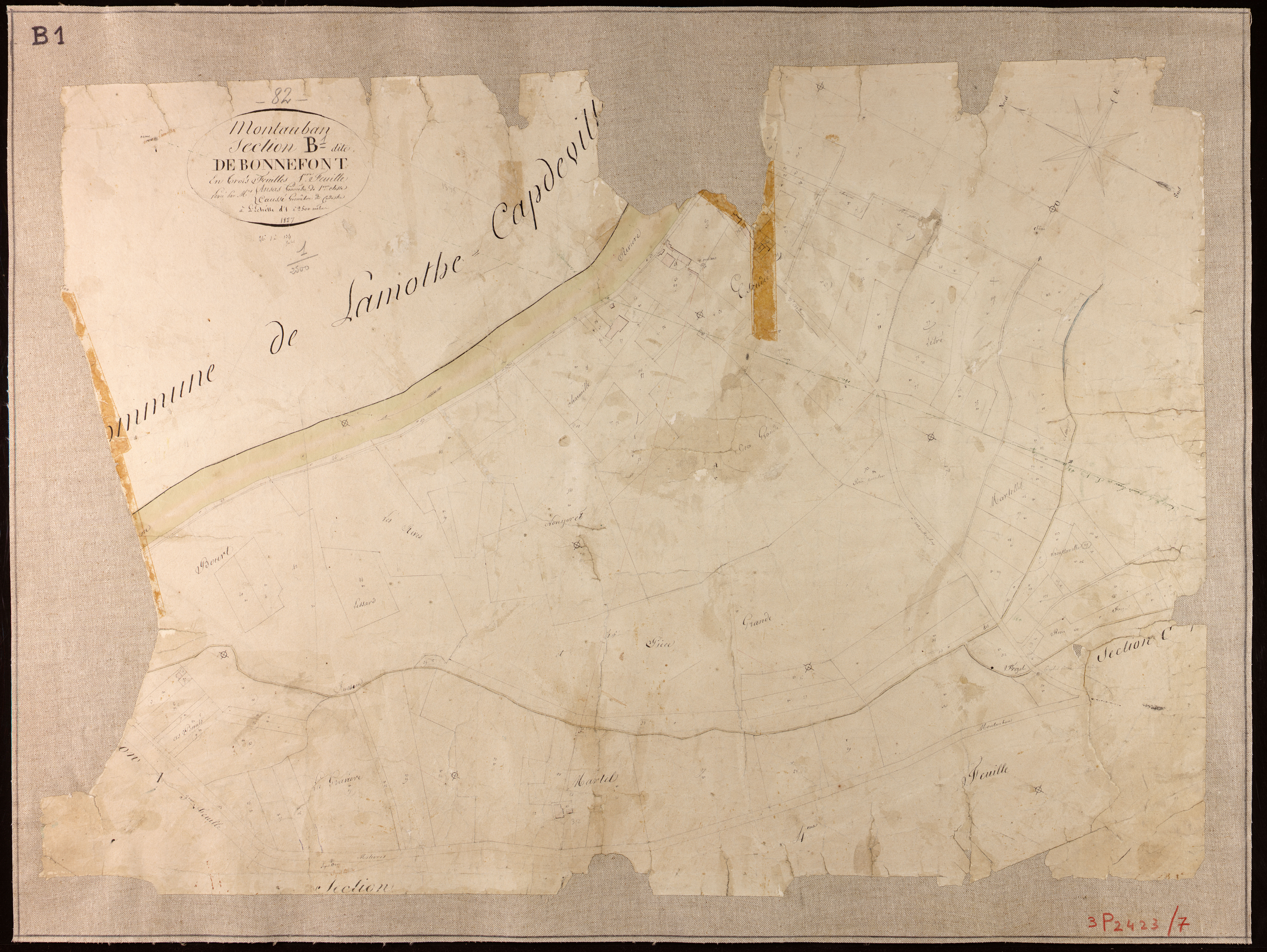 Montauban - Section B - Bonnefont, 1ère feuille