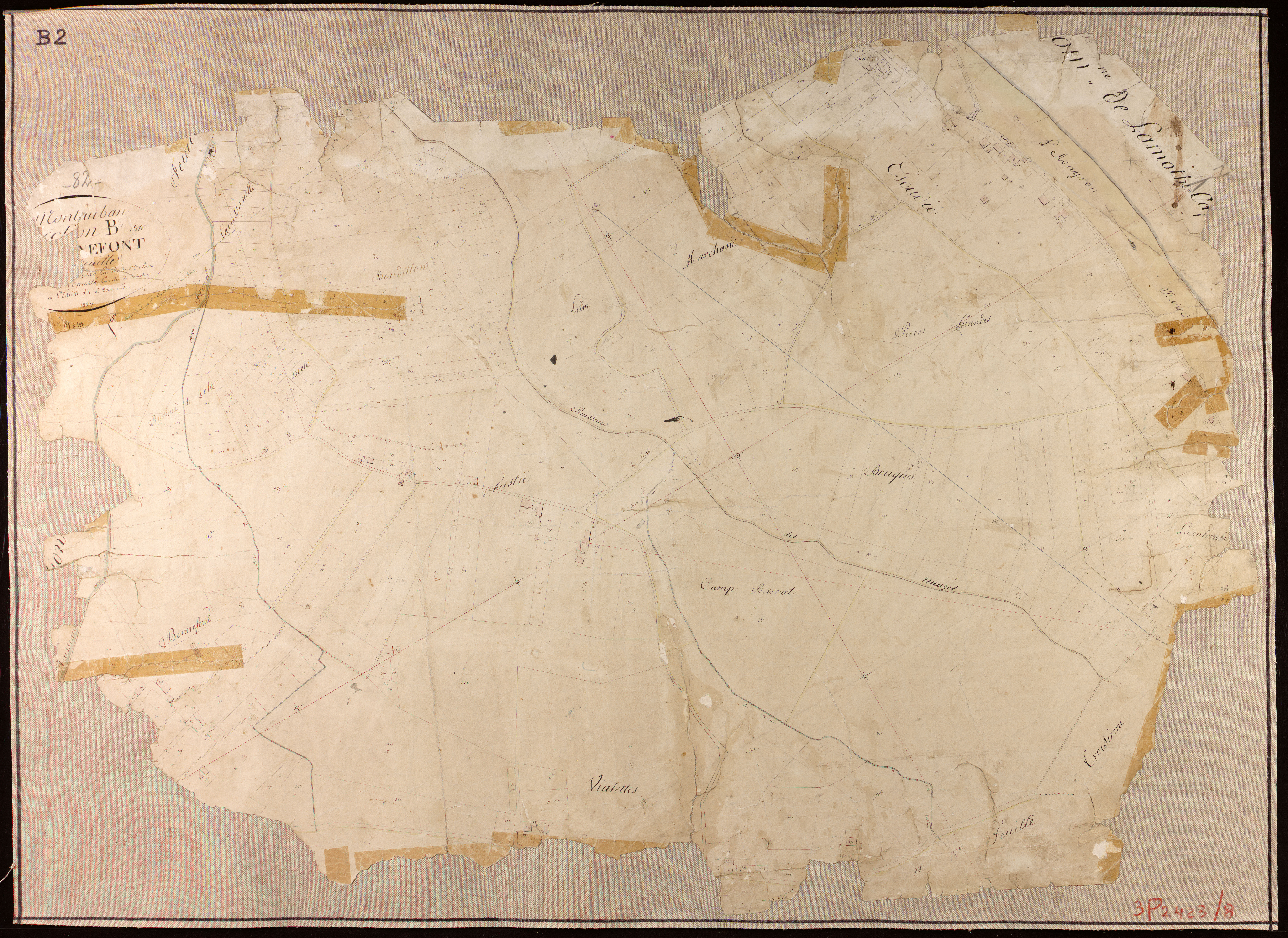 Montauban - Section B - Bonnefont, 2e feuille