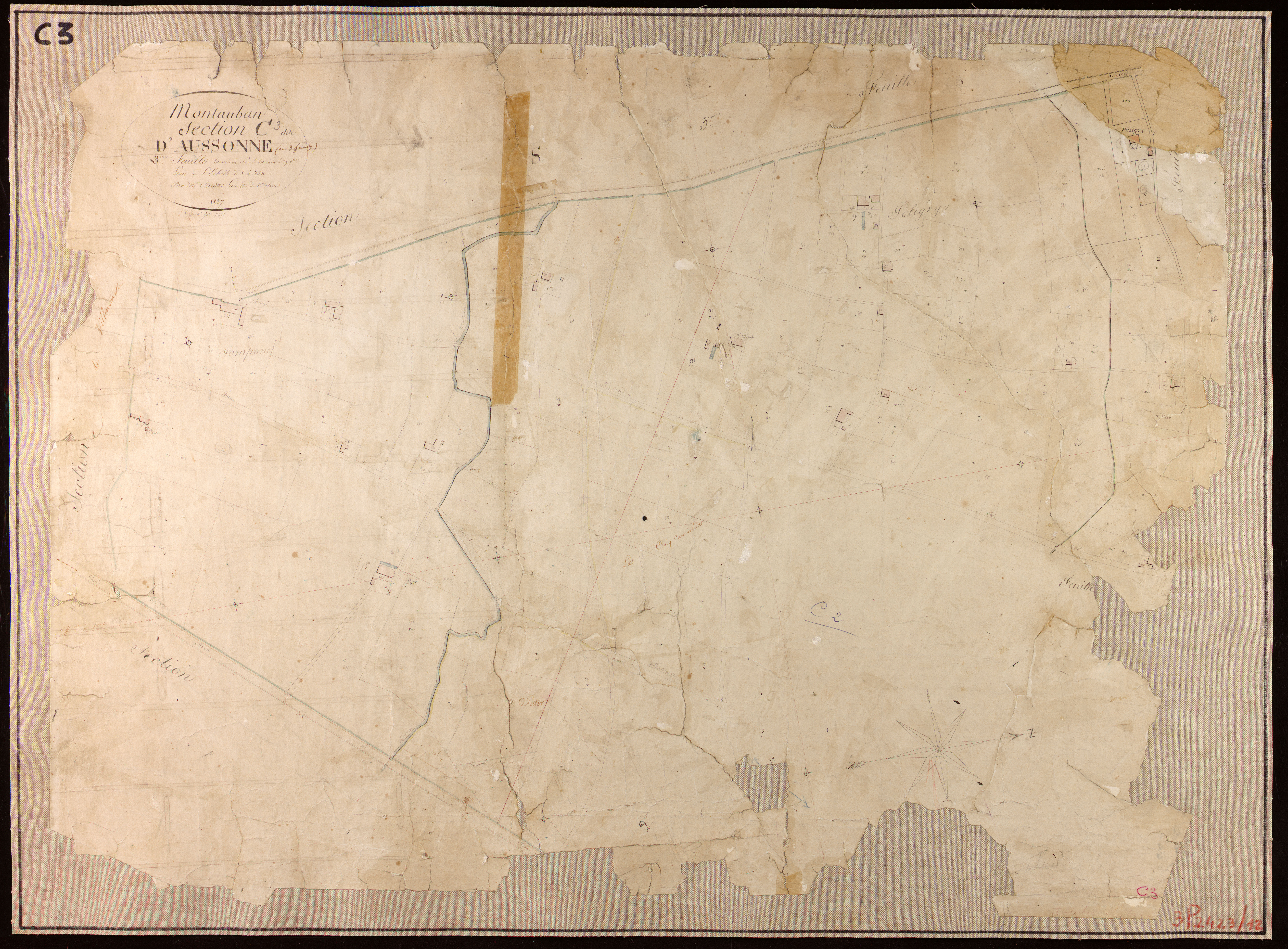 Montauban - Section C - Aussonne, 3e feuille