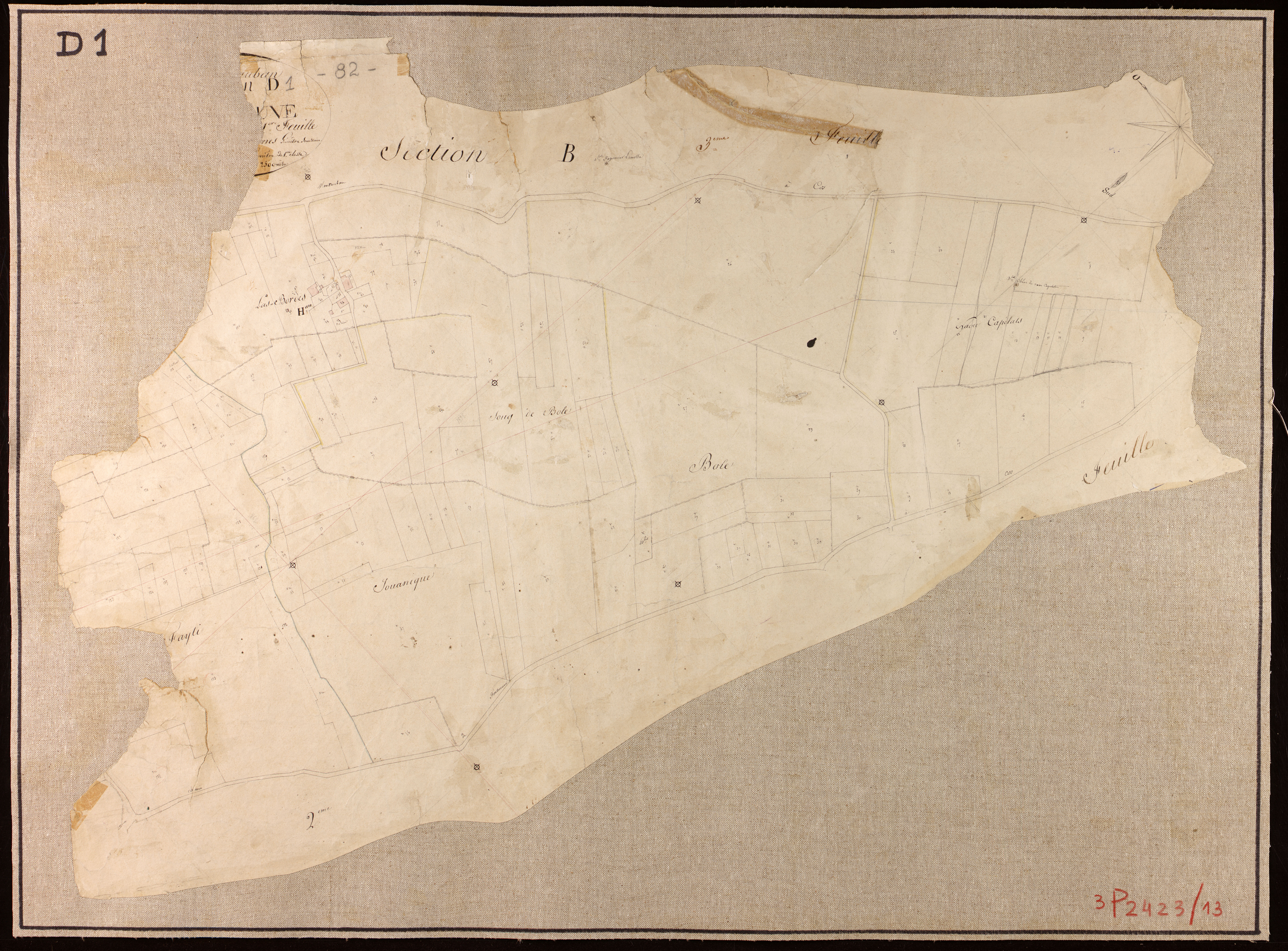 Montauban - Section D - Fontneuve, 1ère feuille