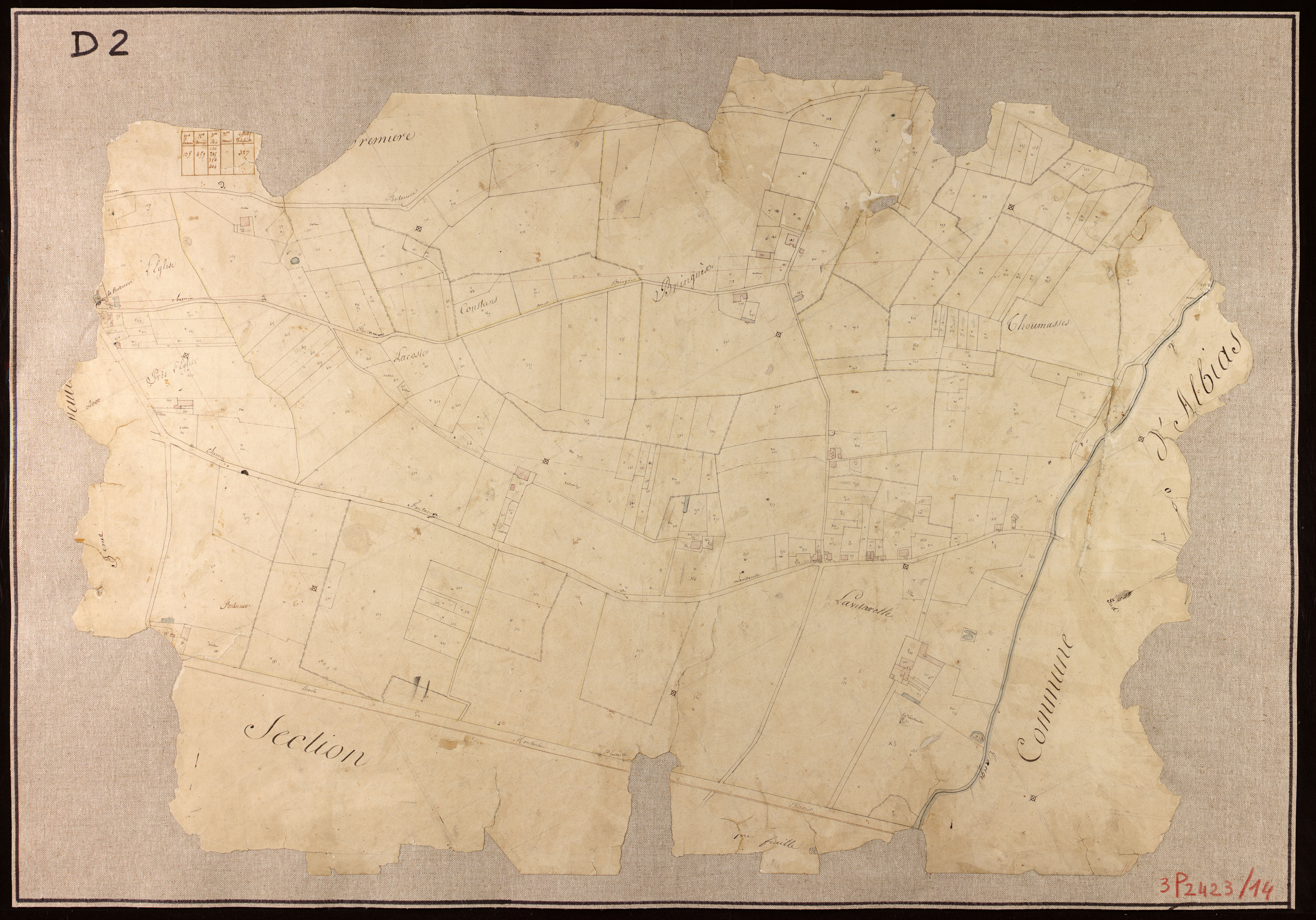 Montauban - Section D - Fontneuve, 2e feuille