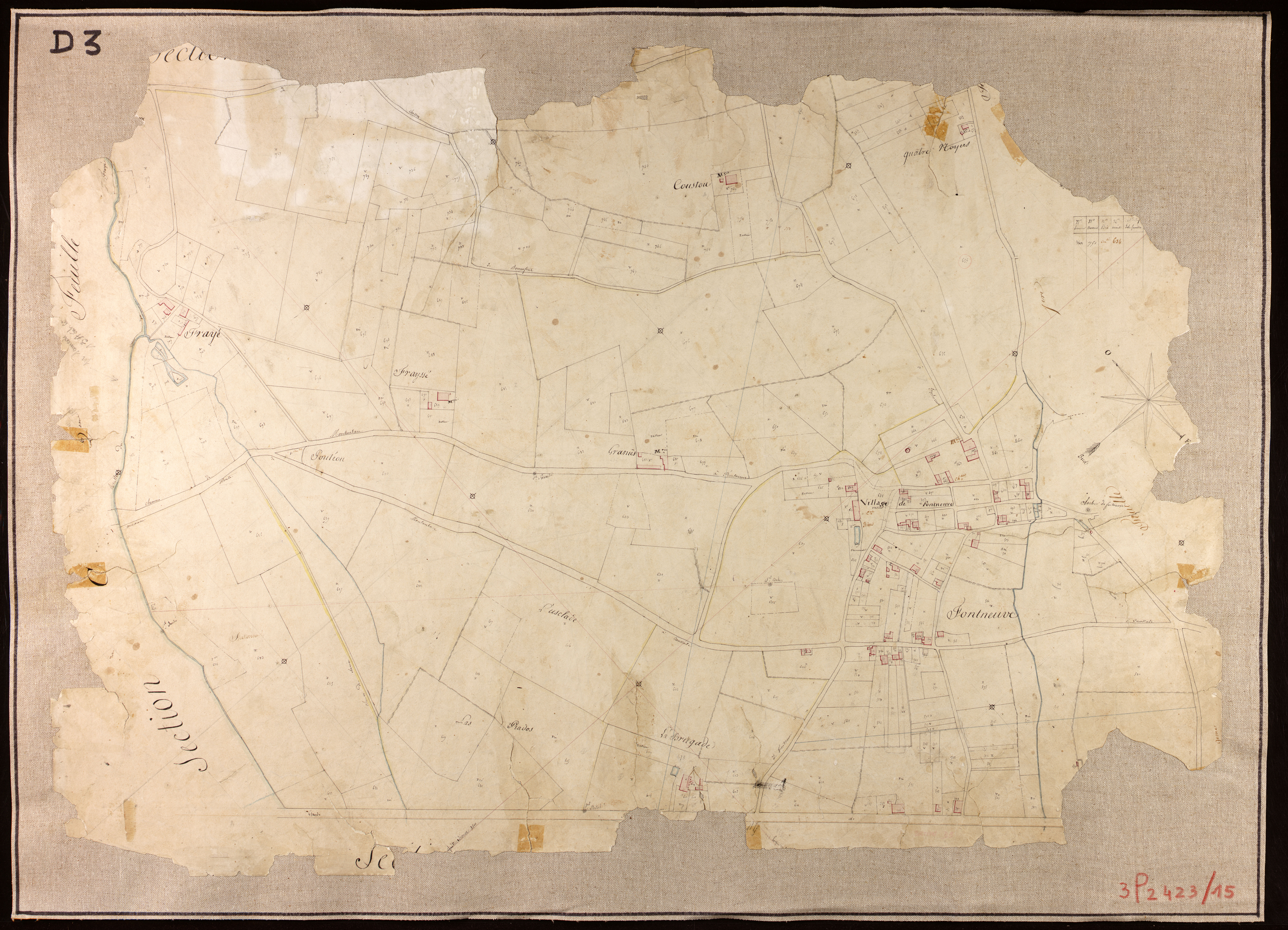 Montauban - Section D - Fontneuve, 3e feuille