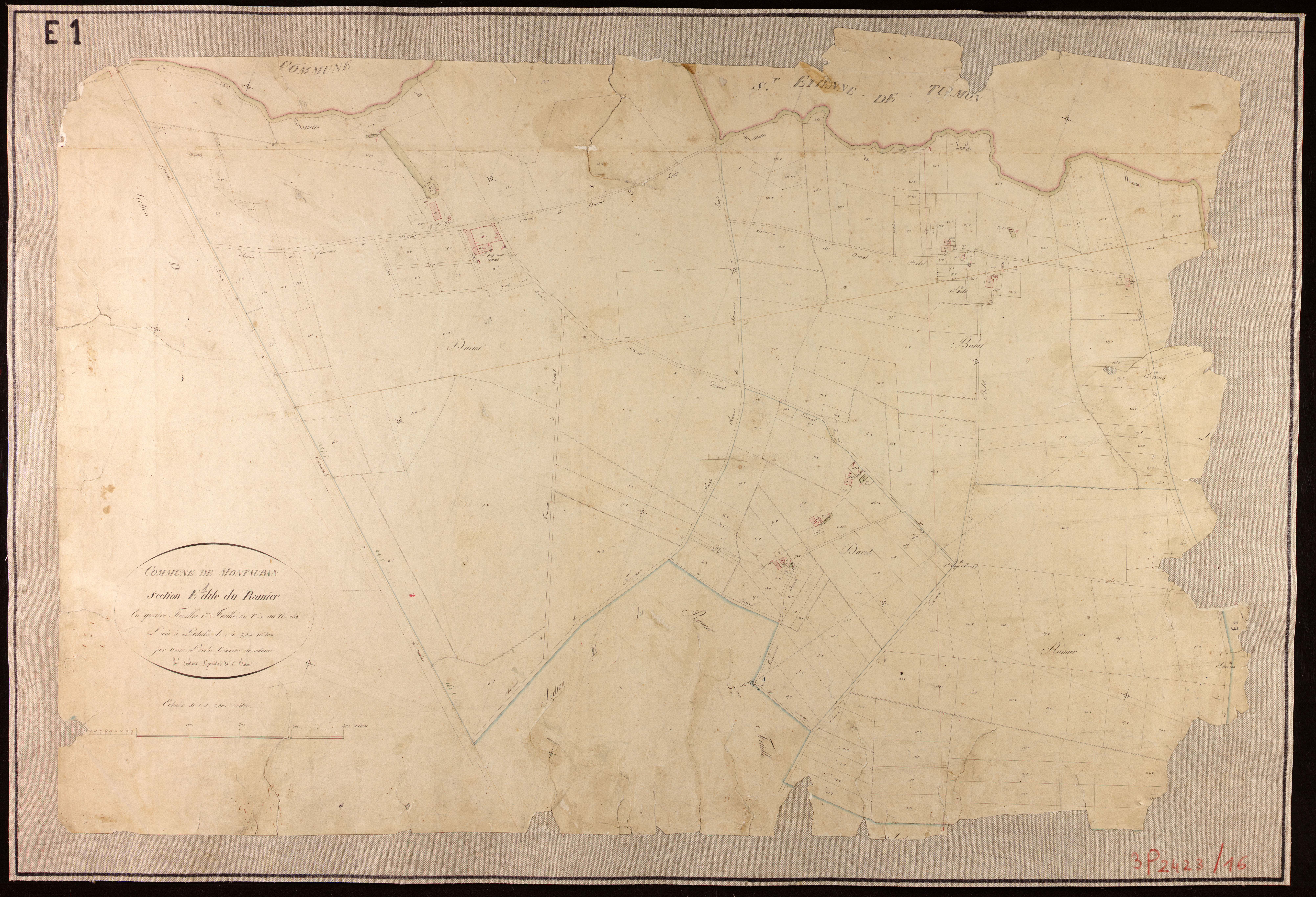 Montauban - Section E - Le Ramier, 1ère feuille
