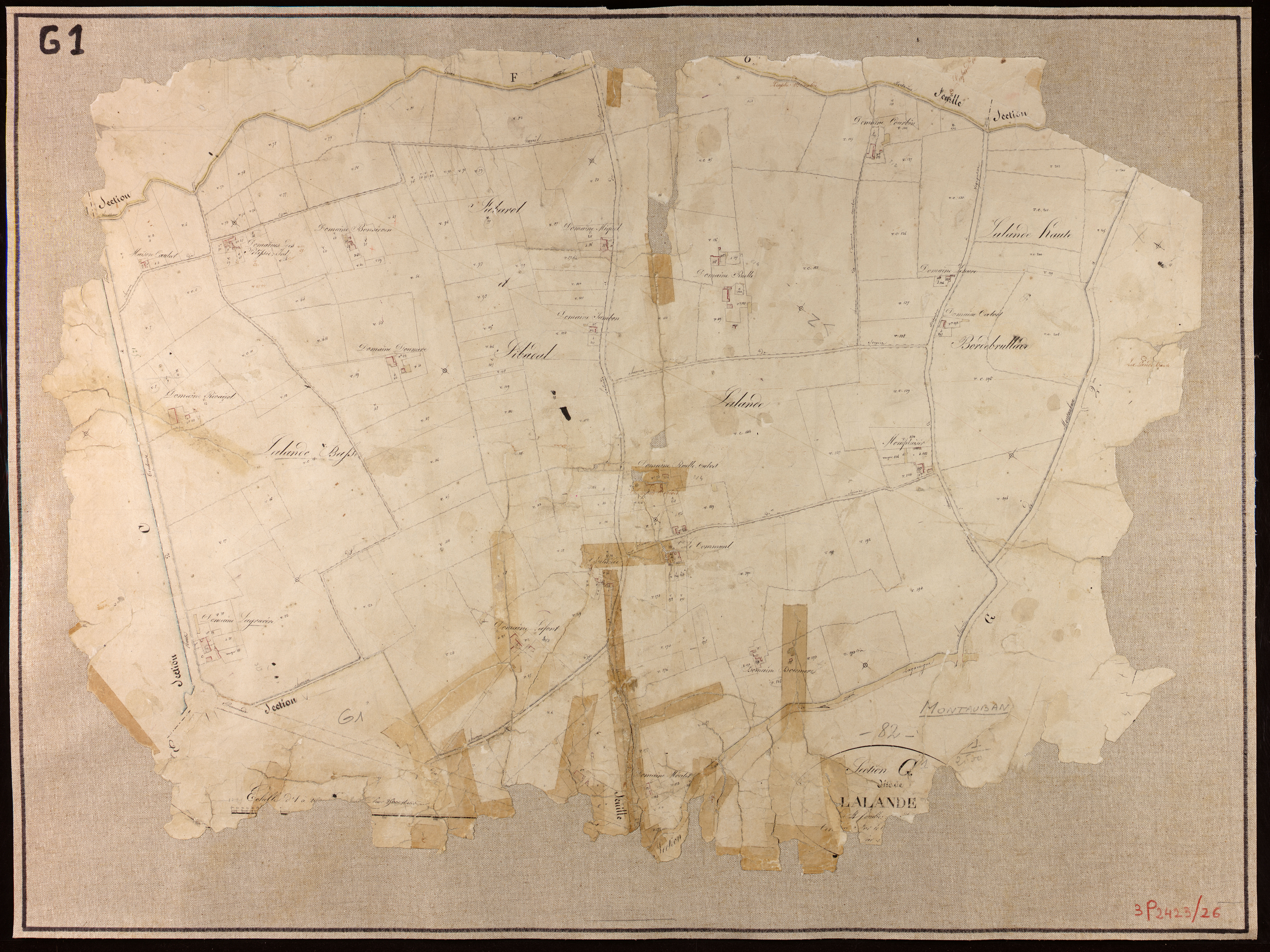 Montauban - Section G - Lalande, 1ère feuille