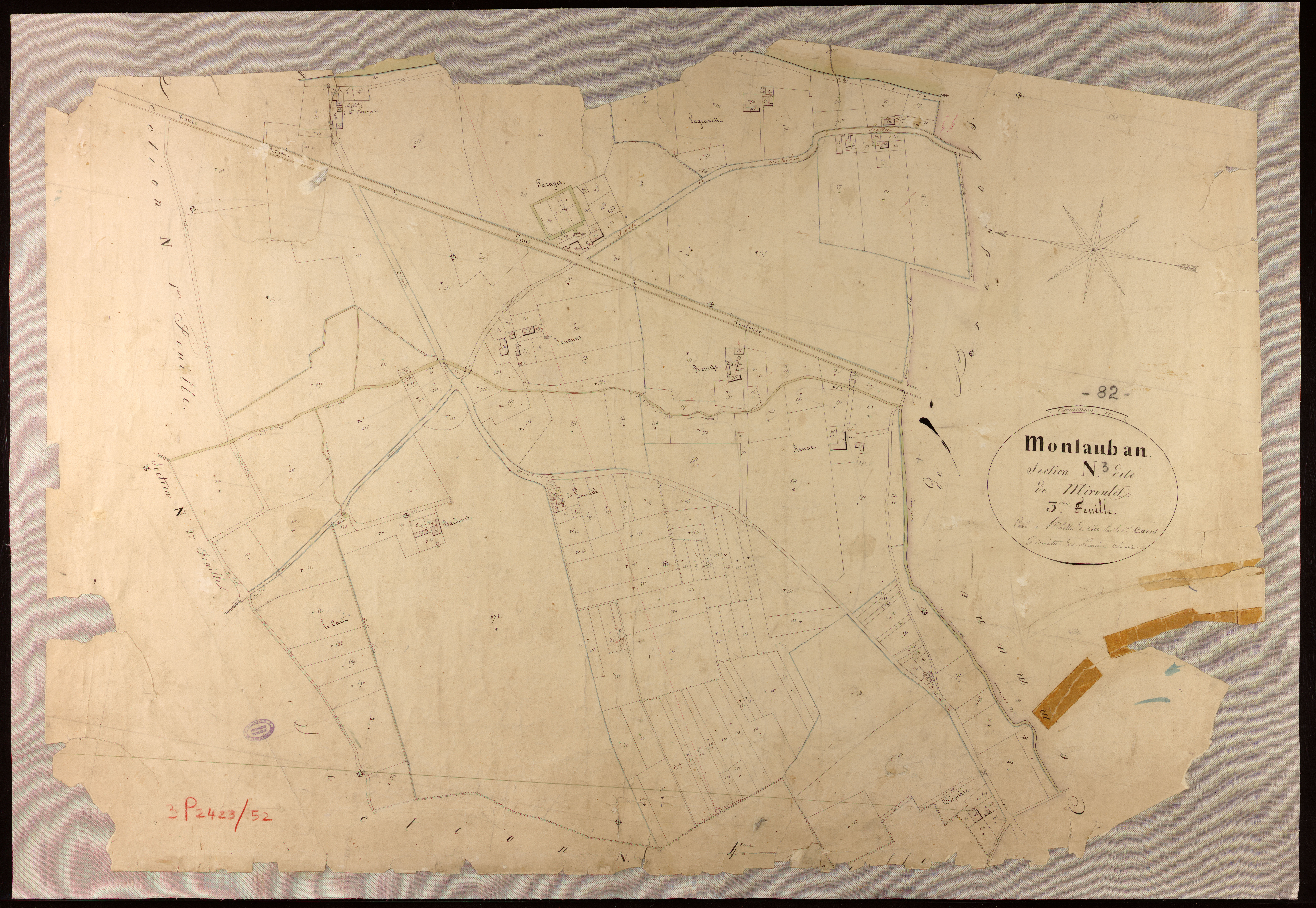 Montauban - Section N - Miroulet, 3e feuille
