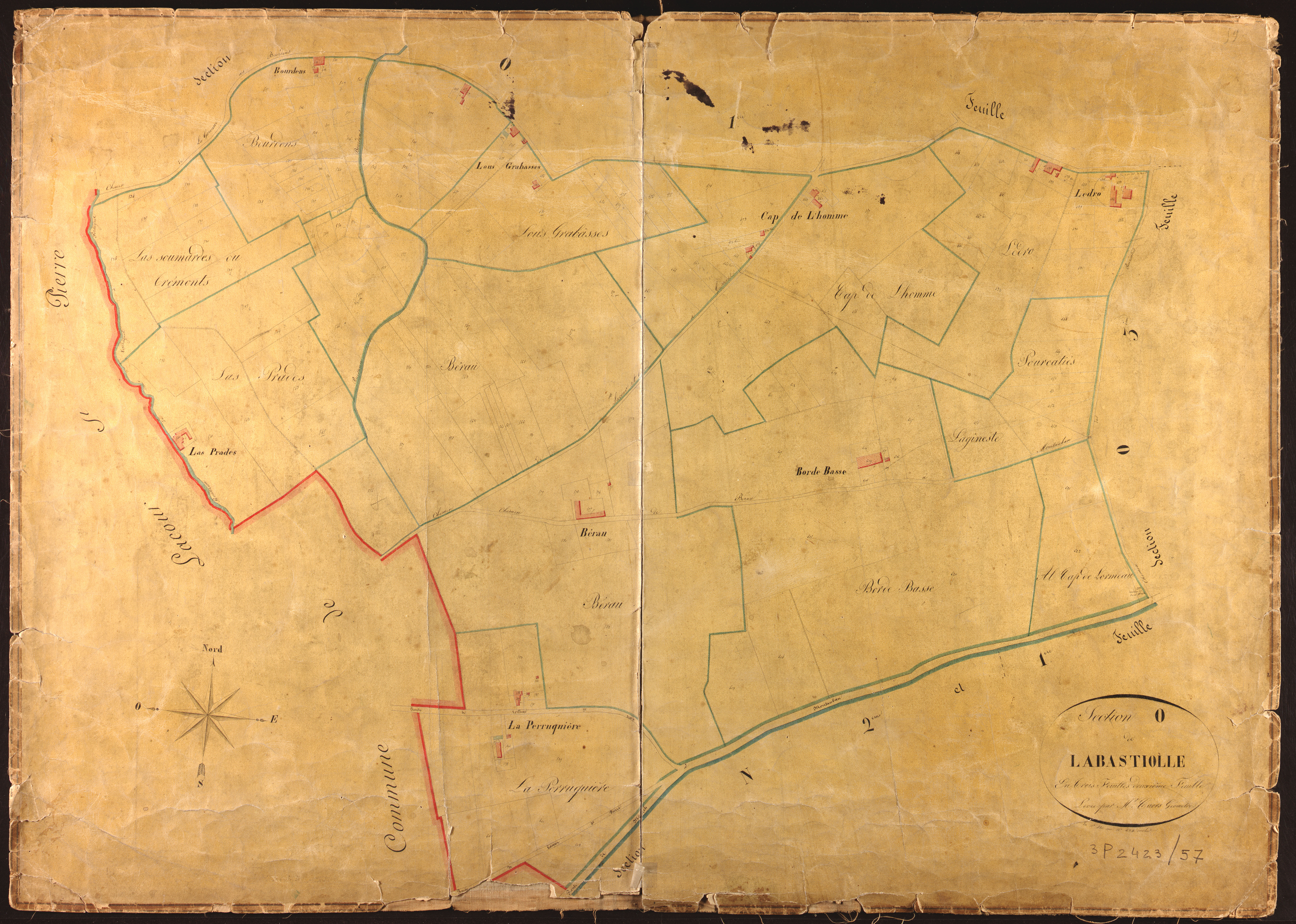 Montauban - Section O - Labastiolle, 2e feuille