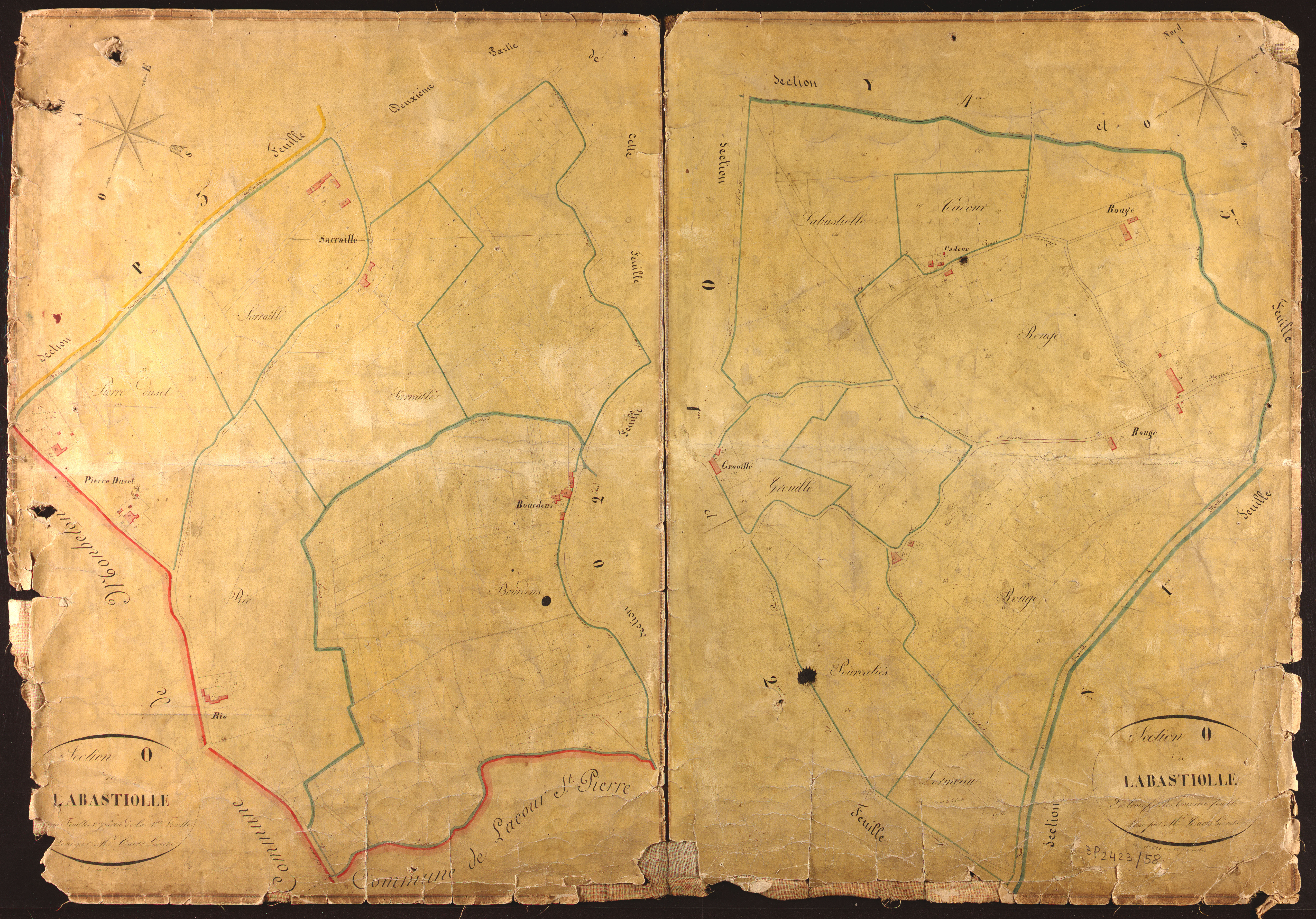 Montauban - Section O - Labastiolle, 3e feuille