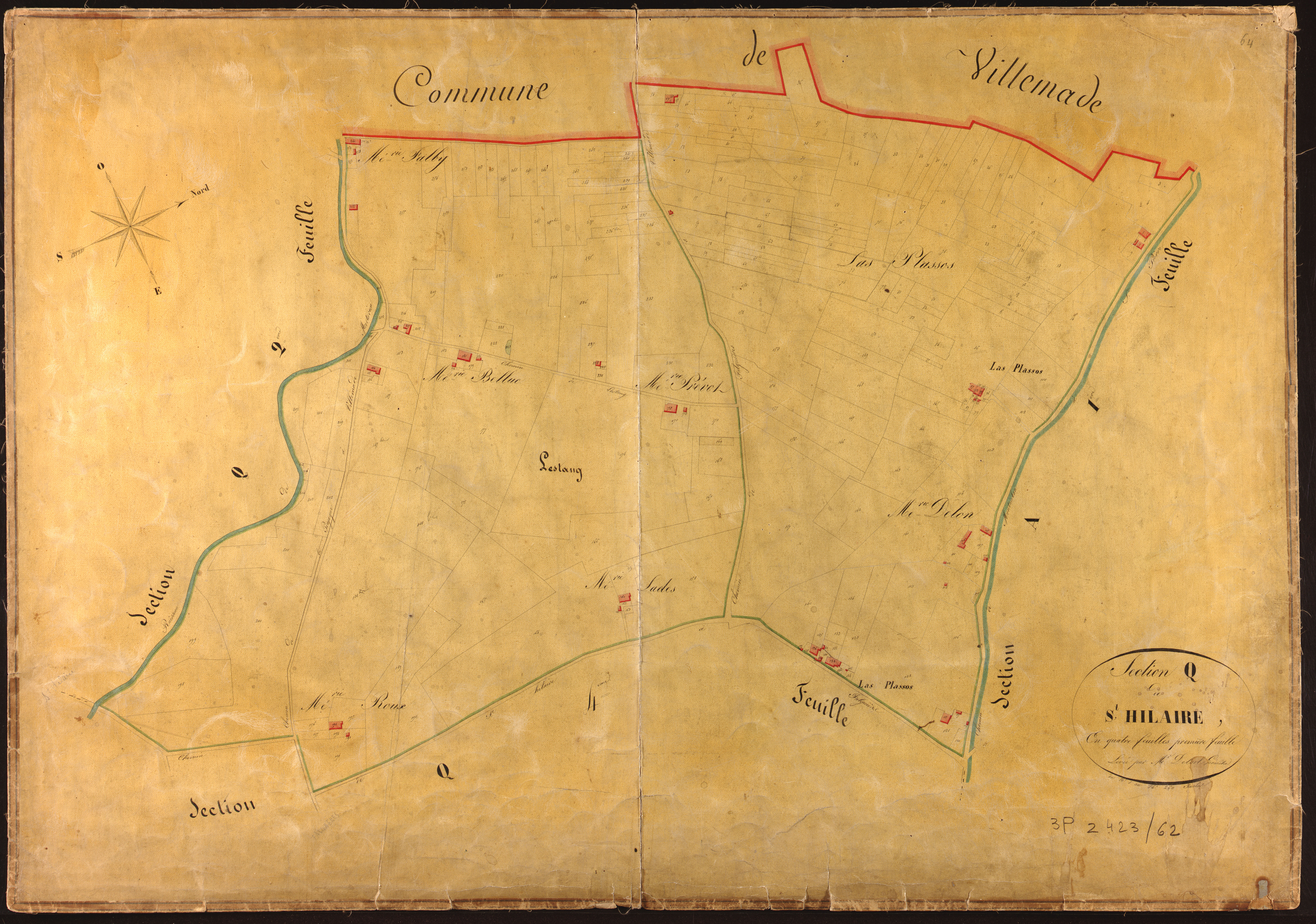 Montauban - Section Q - Saint-Hilaire, 1ère feuille
