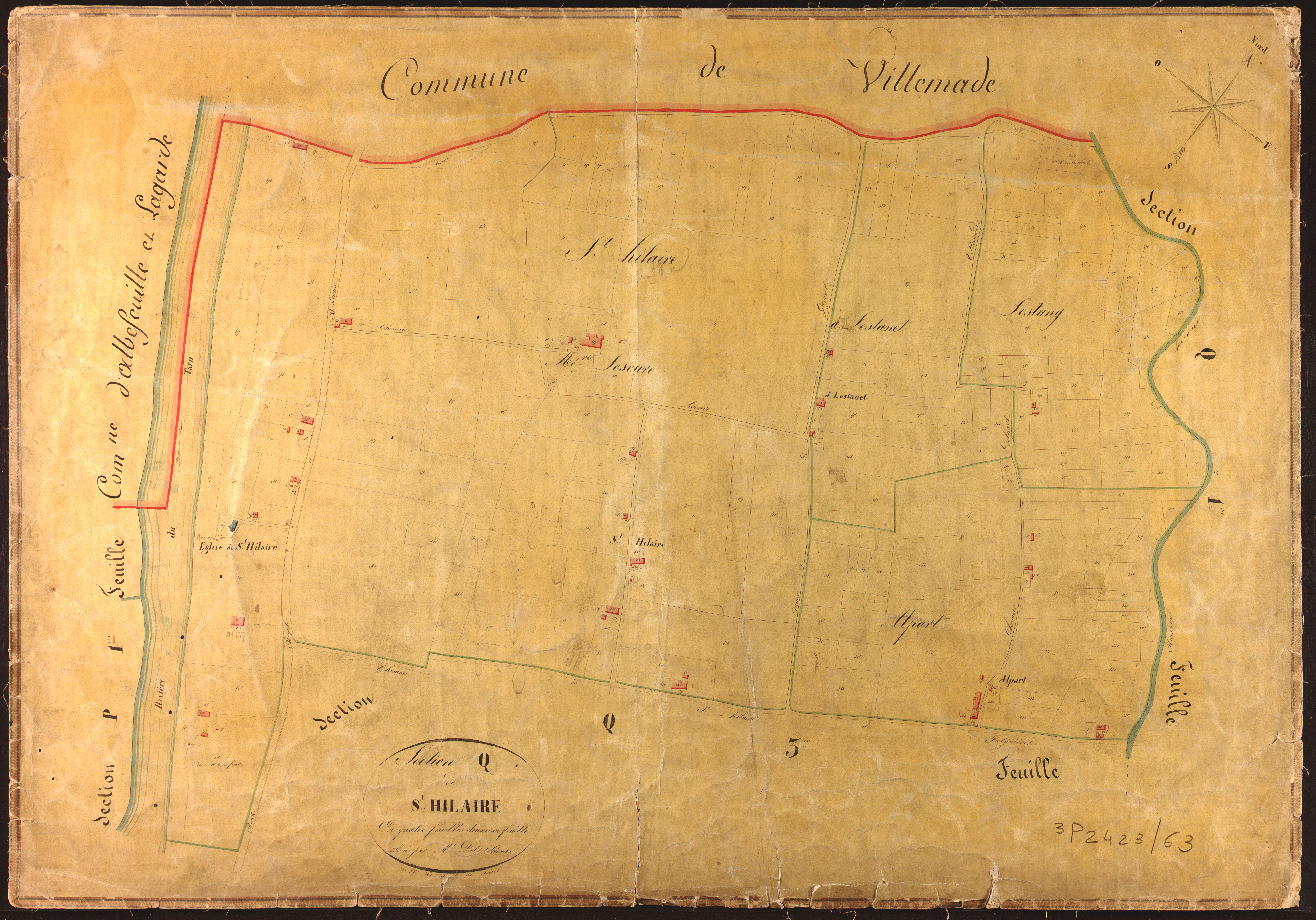 Montauban - Section Q - Saint-Hilaire, 2e feuille