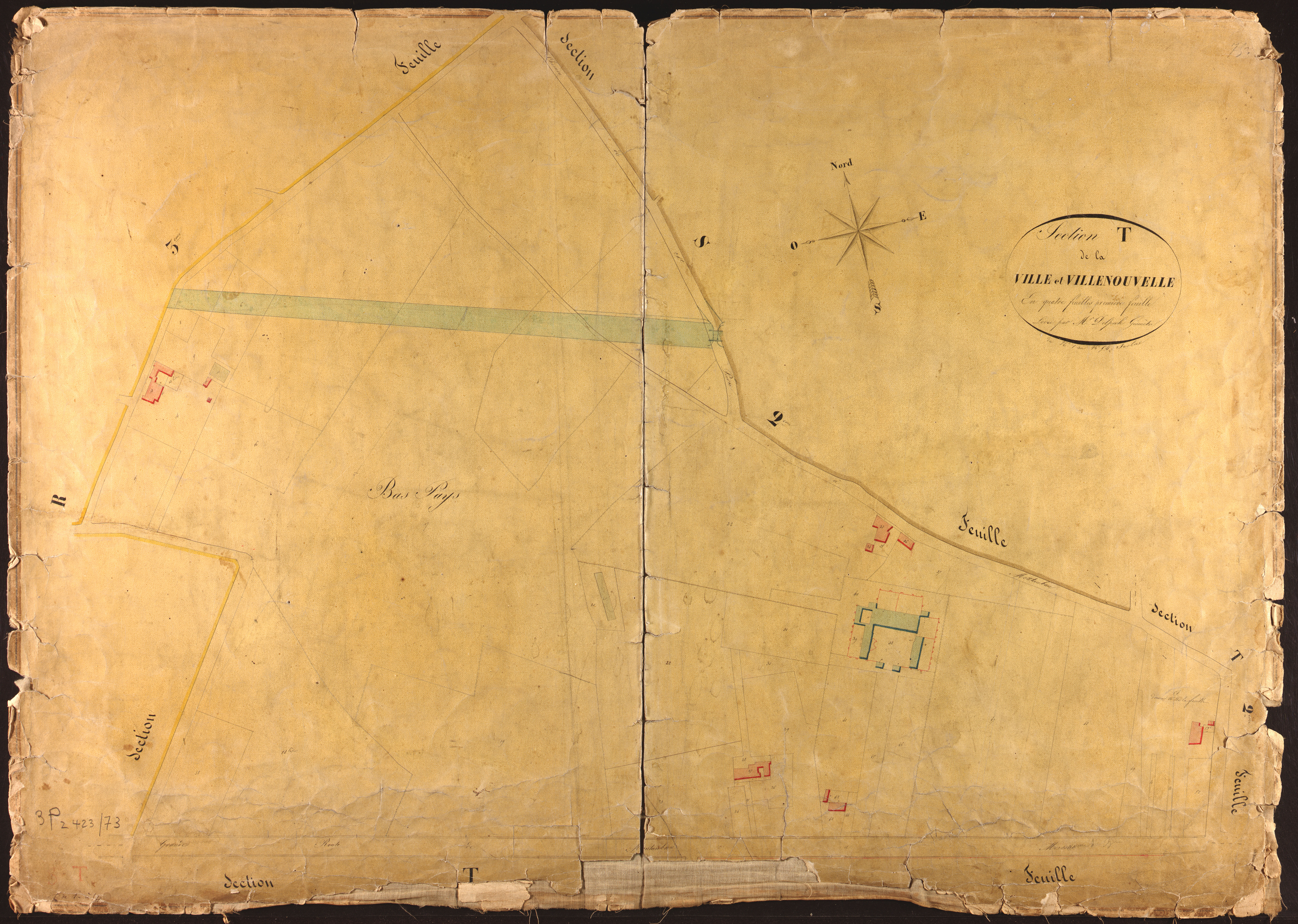 Montauban - Section T - Ville et Villenouvelle, 1ère feuille