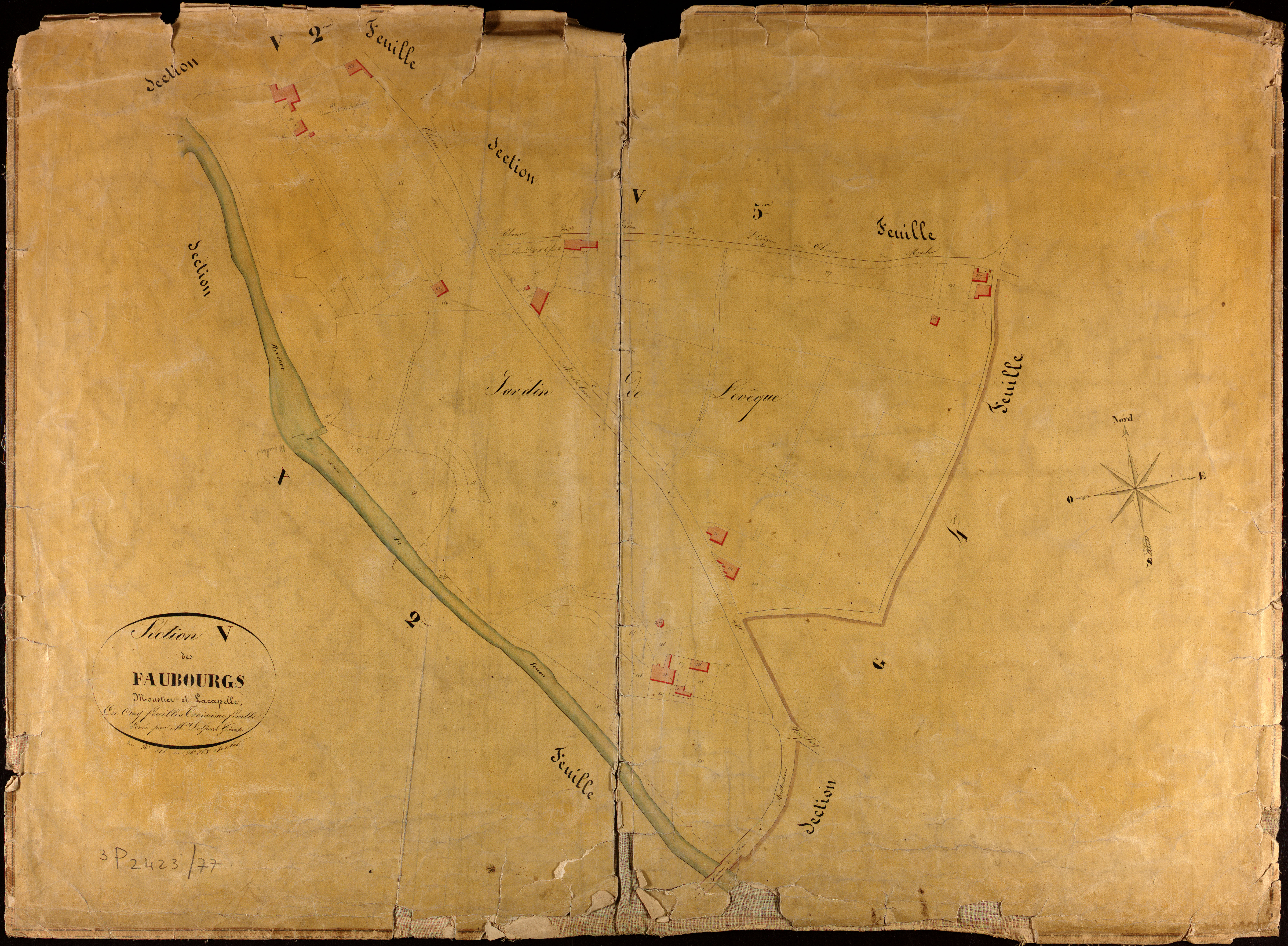 Montauban - Section V - Les Faubourgs Lacapelle et Moustier, 3e feuille