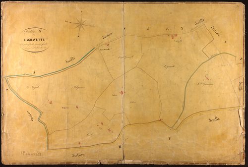 Montauban - Section S - Lagravette, 1ère feuille