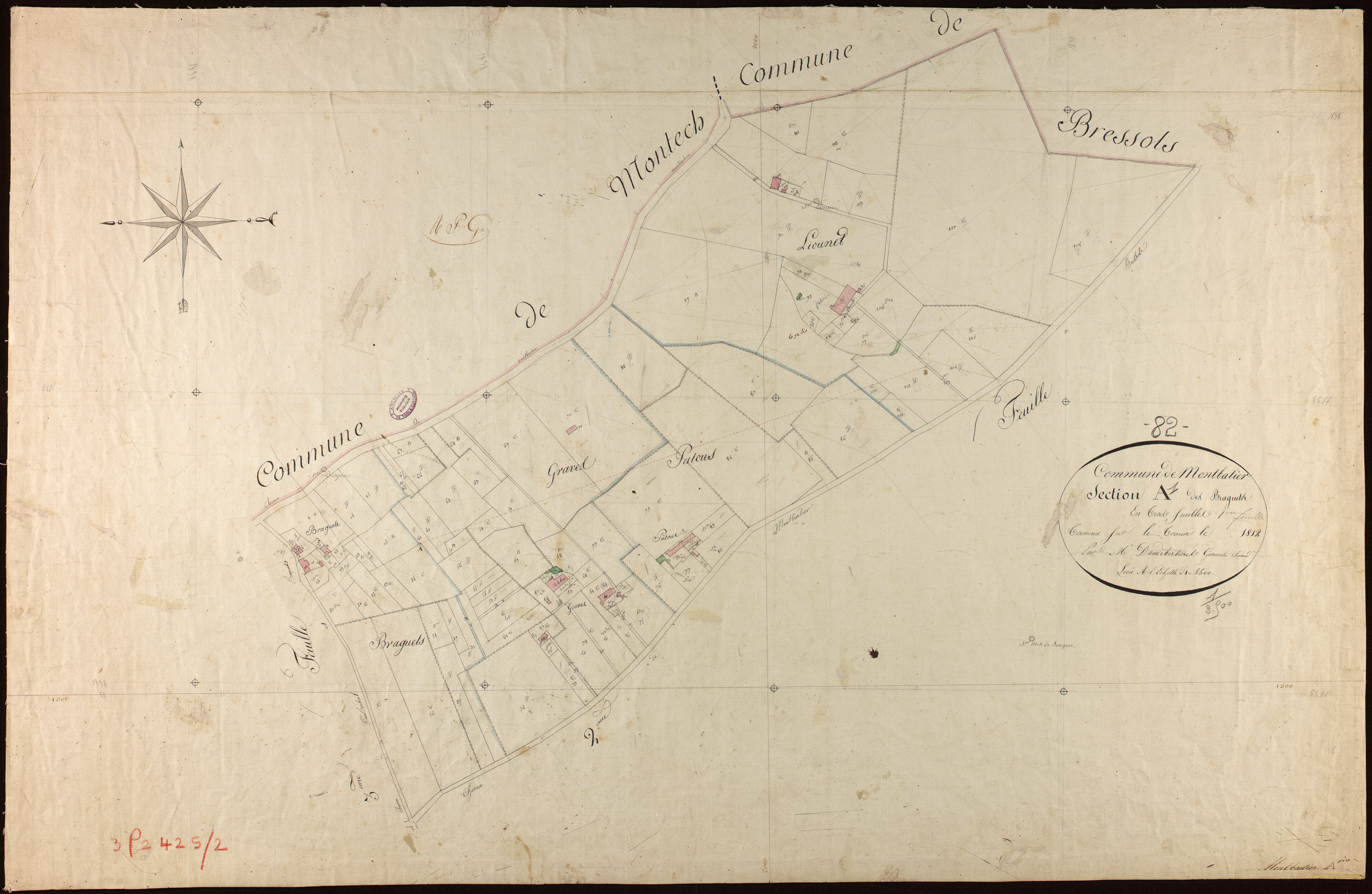 Montbartier - Section A - Les Braguets, 1ère feuille