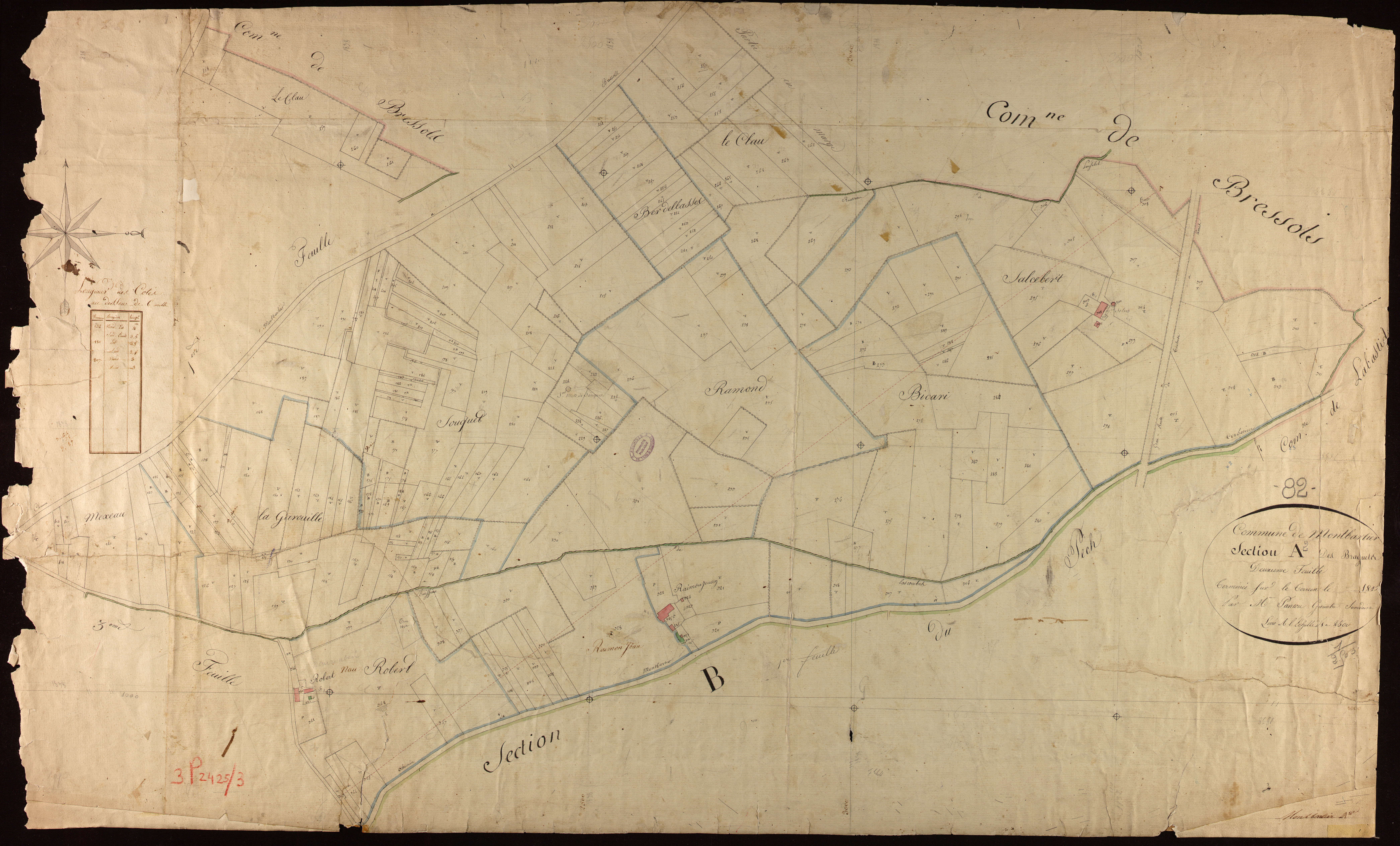 Montbartier - Section A - Les Braguets, 2e feuille