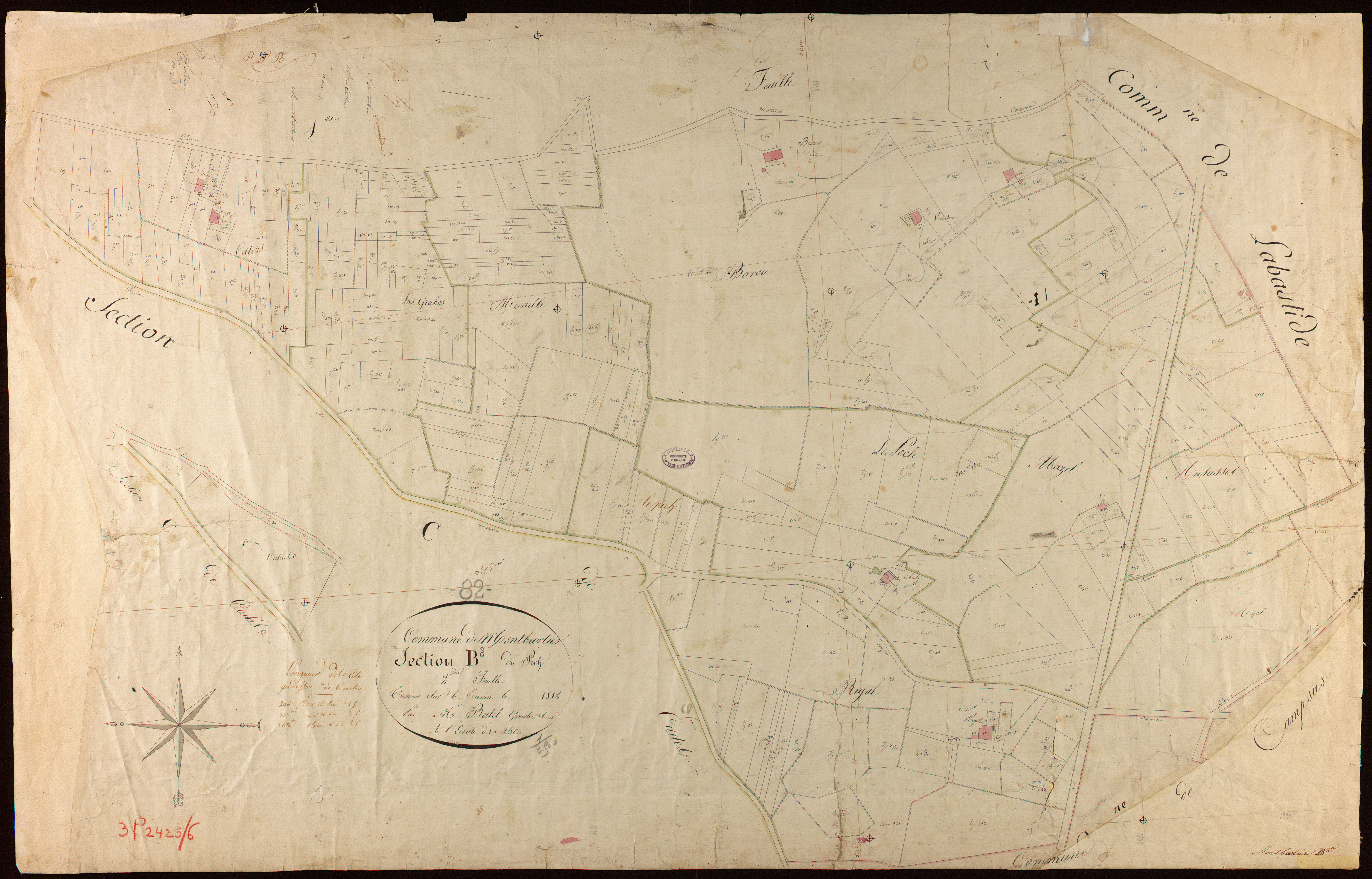 Montbartier - Section B - Le Pech, 2e feuille