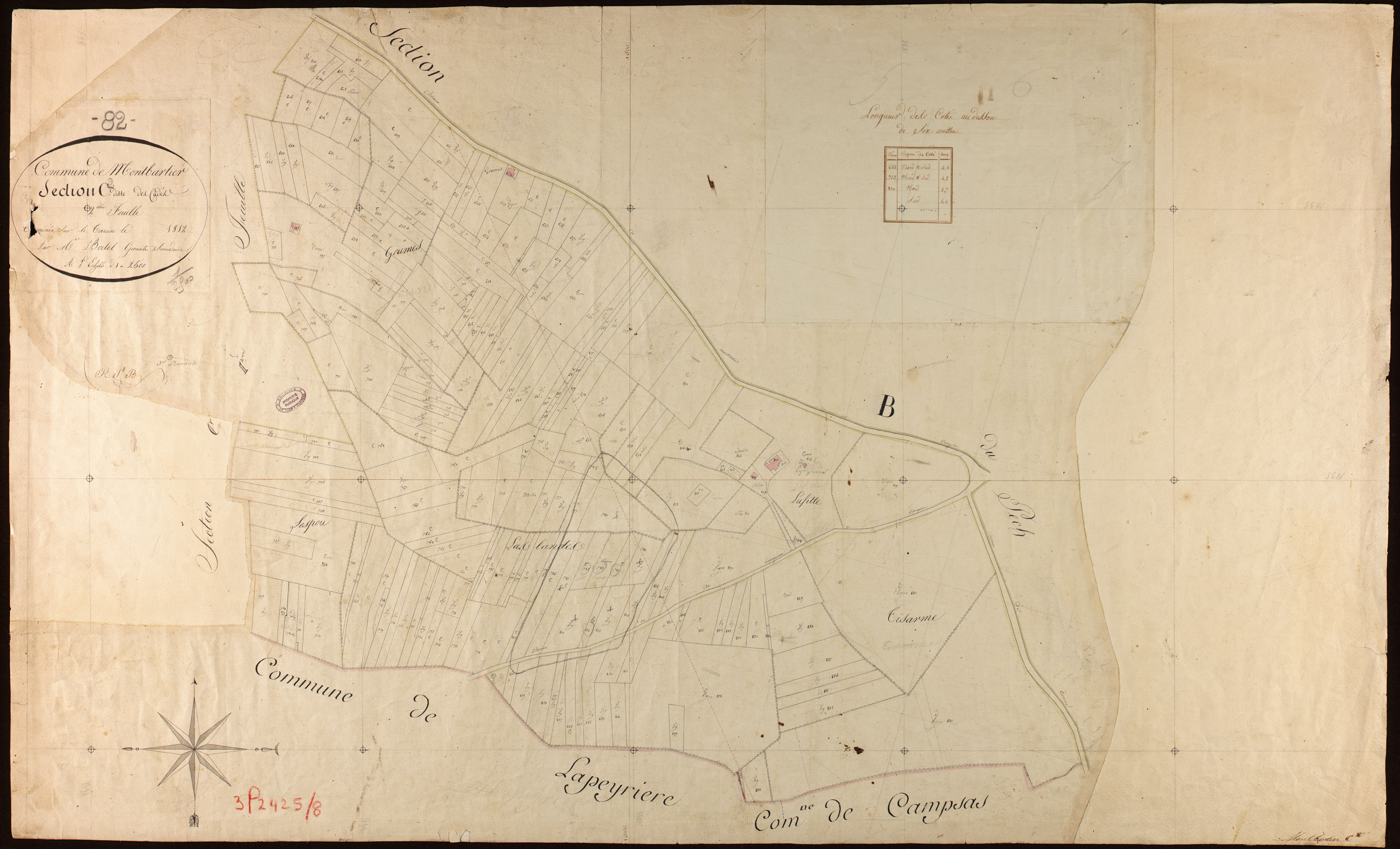 Montbartier - Section C - Les Cadès, 2e feuille