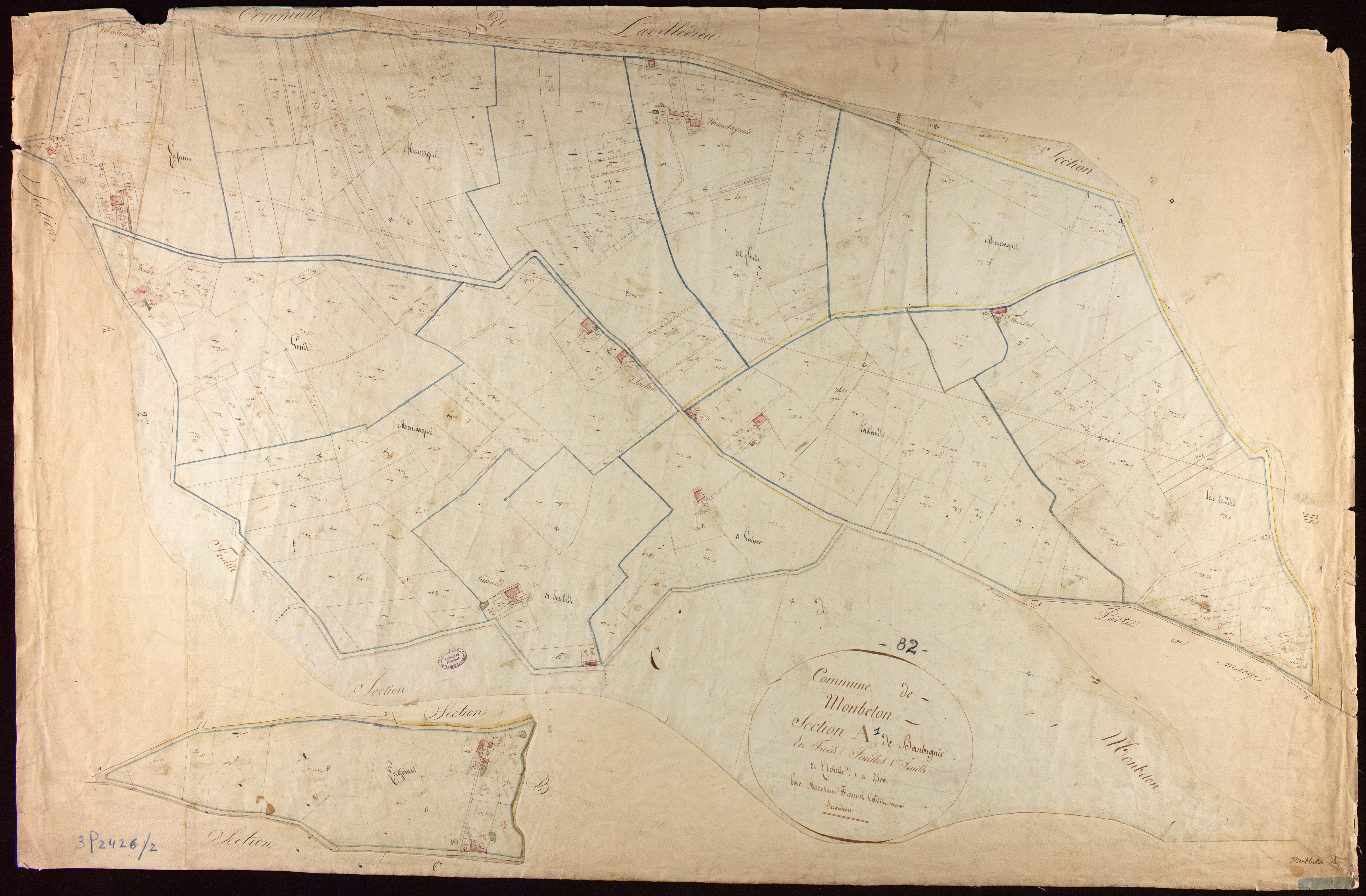 Montbeton - Section A - Beaubignée, 1ère feuille