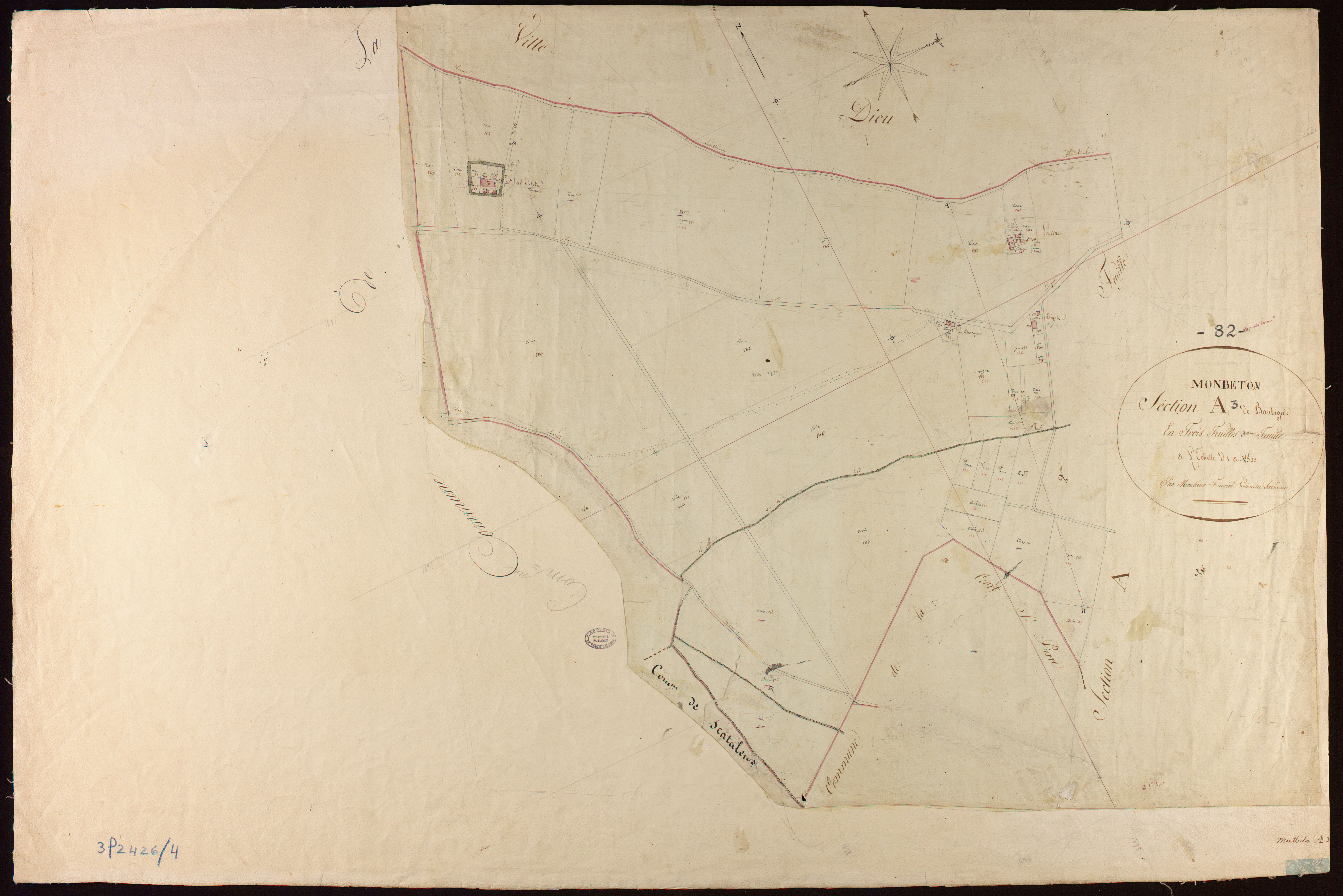Montbeton - Section A - Beaubignée, 3e feuille