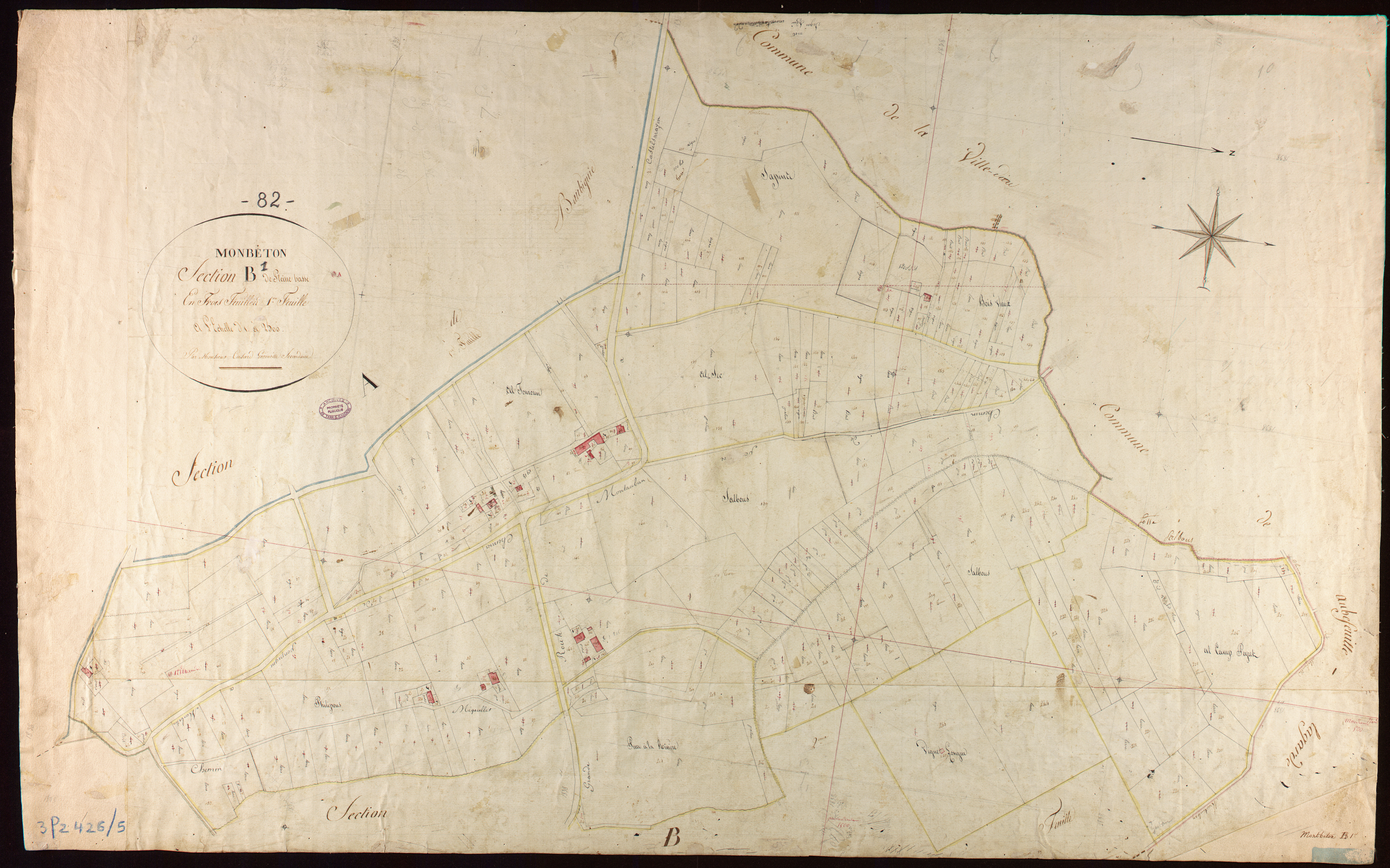 Montbeton - Section B - Plaine Basse, 1ère feuille