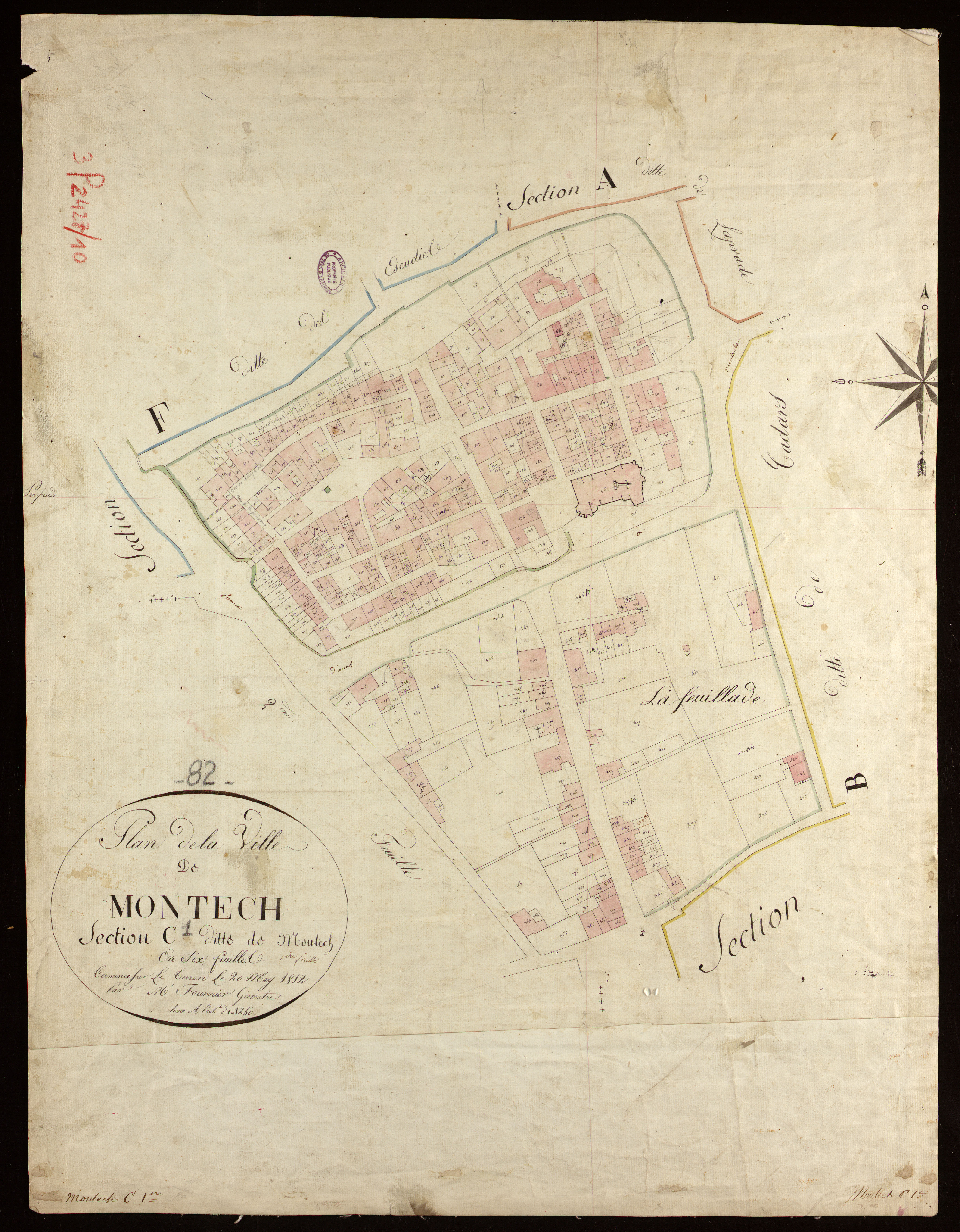 Montech - Section C - Montech, 1ère feuille