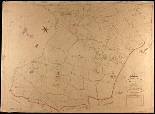 Monteils - Section C - Prunes, 1ère feuille