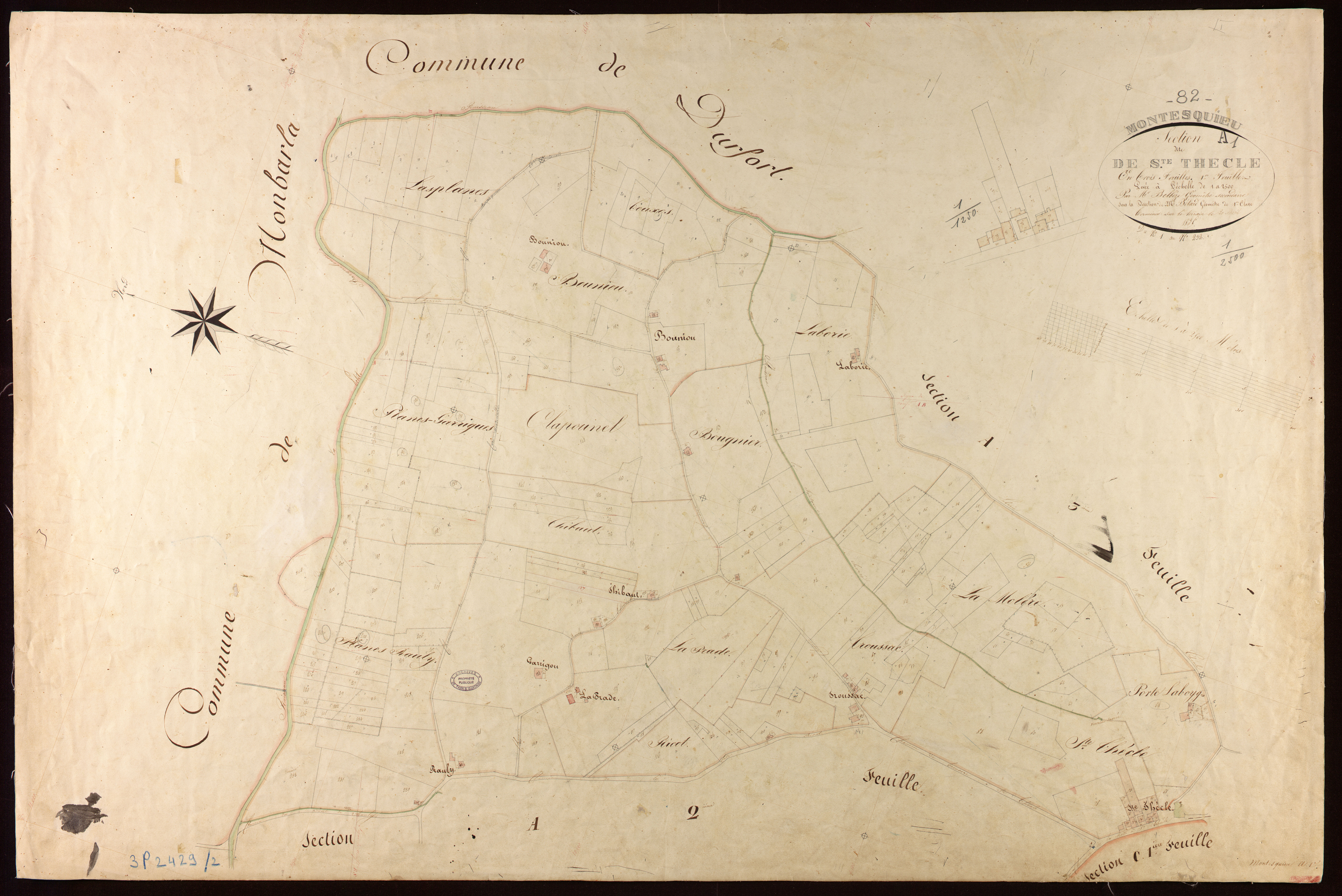 Montesquieu - Section A - Sainte-Thècle, 1ère feuille
