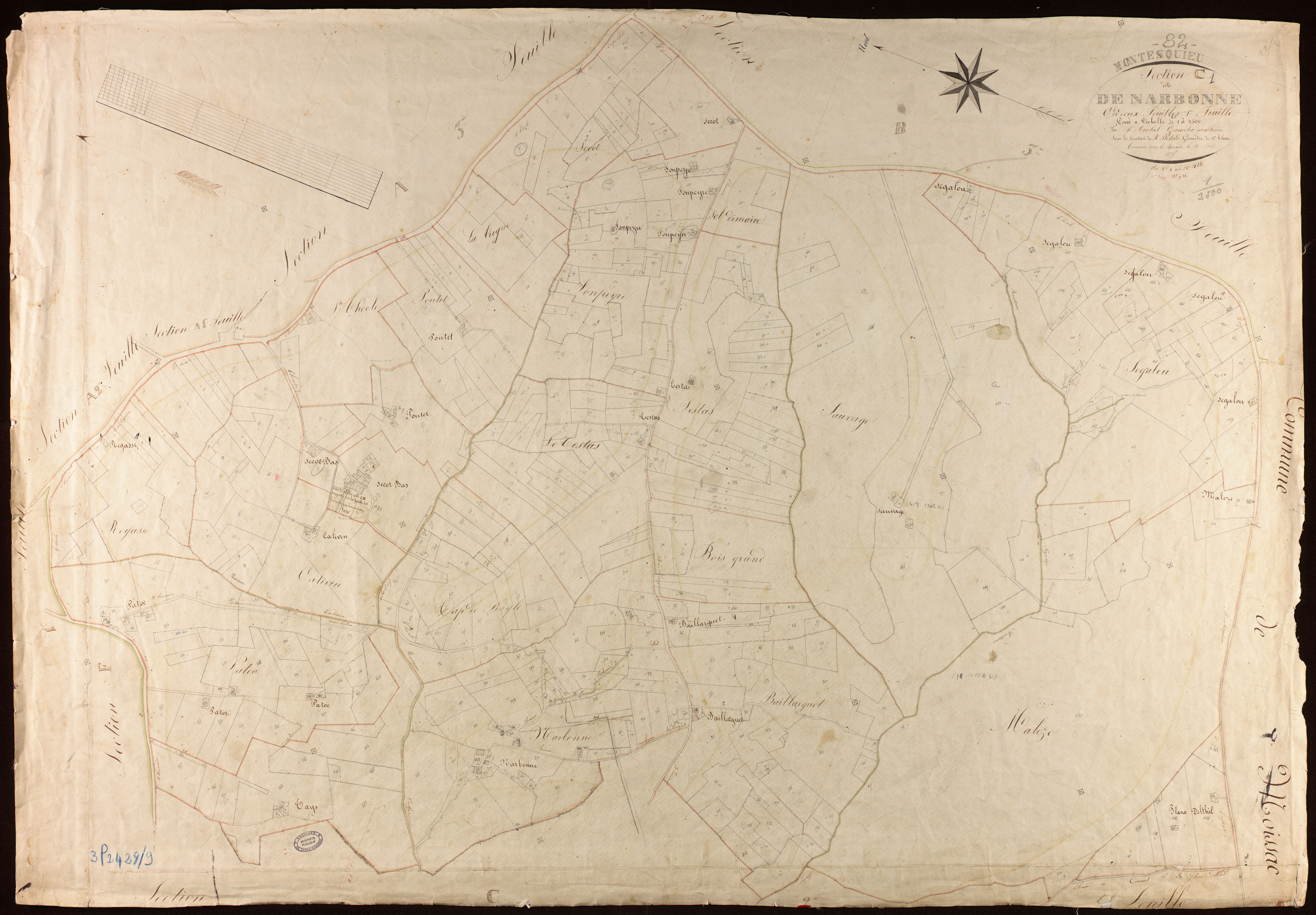 Montesquieu - Section C - Narbonne, 1ère feuille