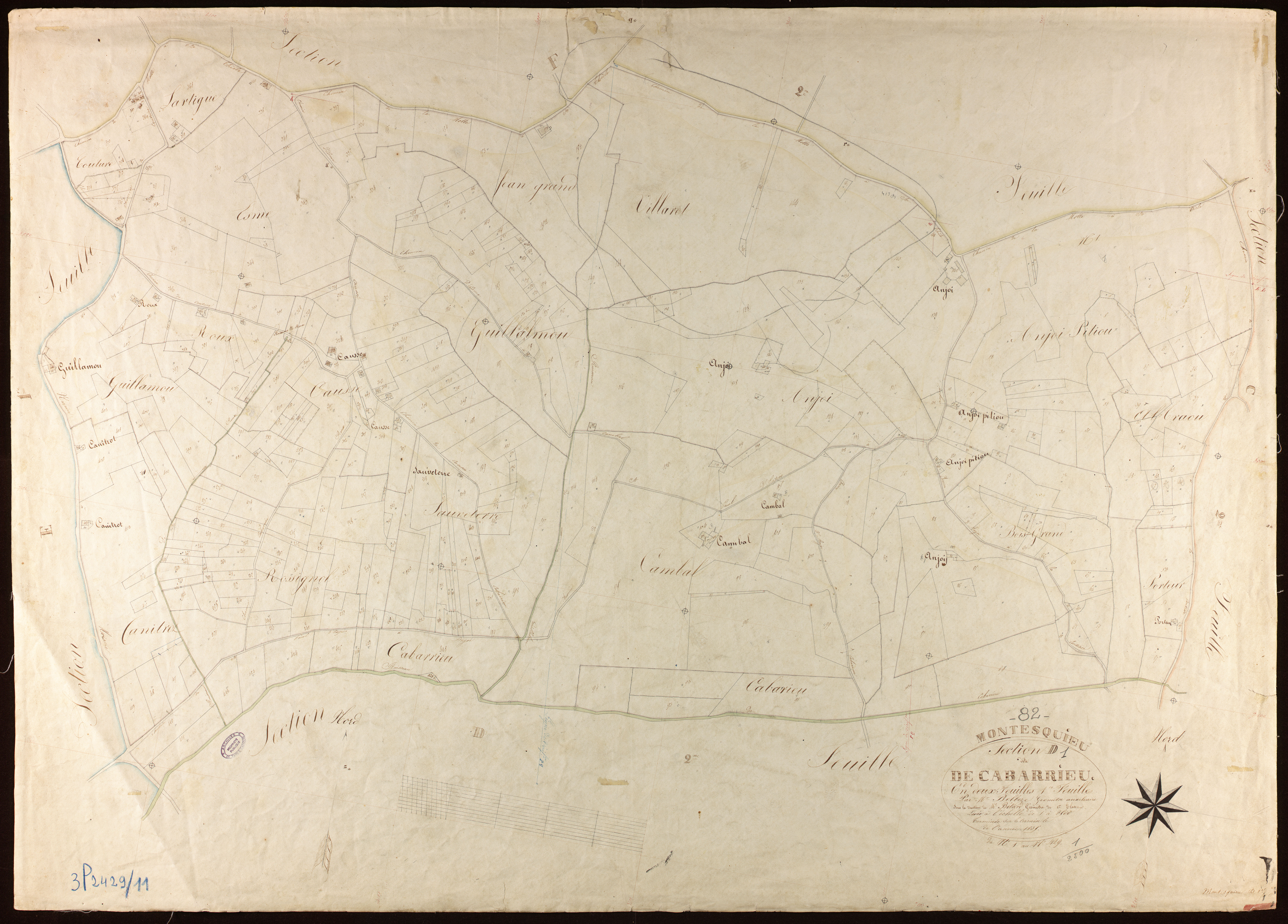 Montesquieu - Section D - Cabarrieu, 1ère feuille