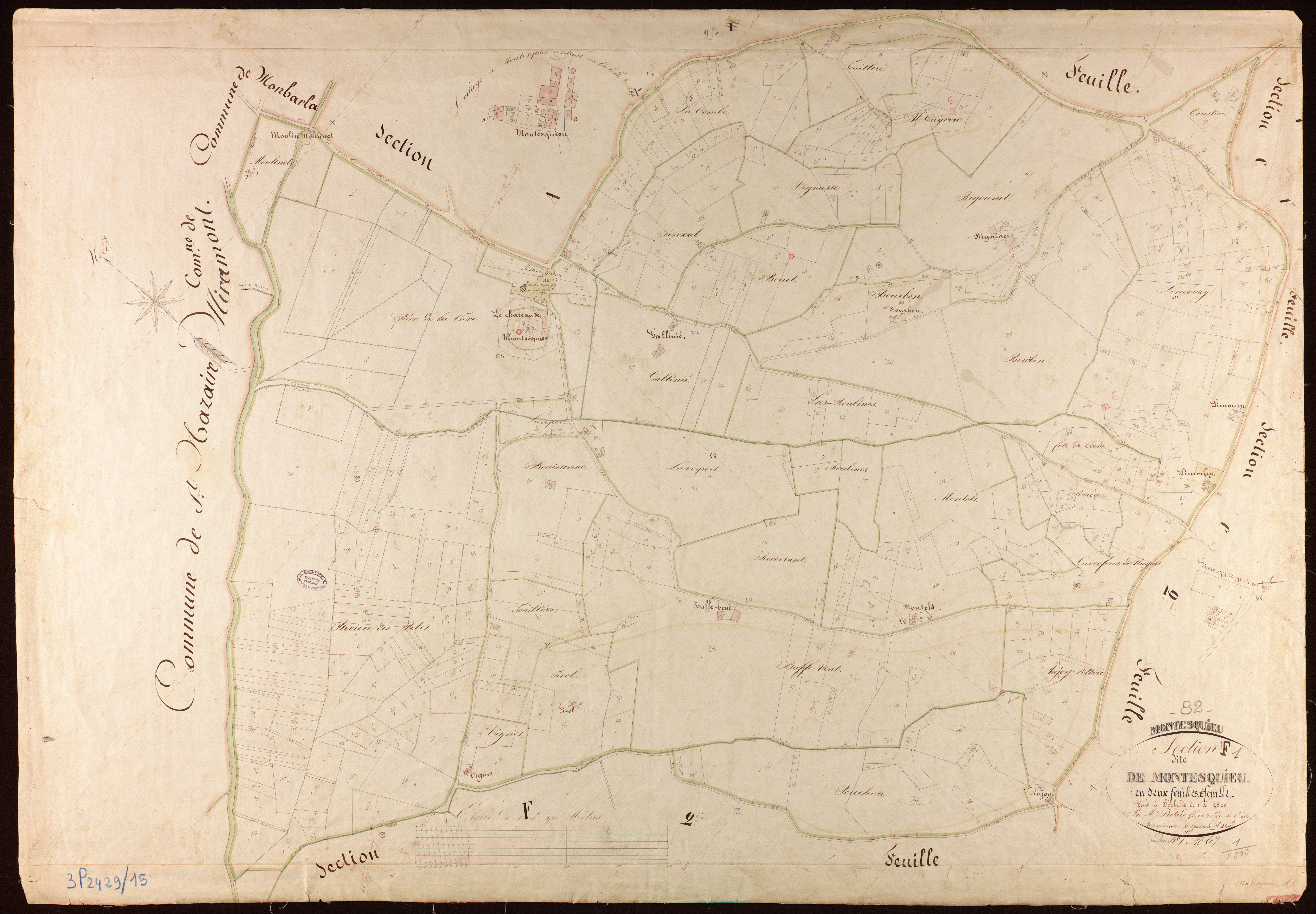 Montesquieu - Section F - Montesquieu, 1ère feuille