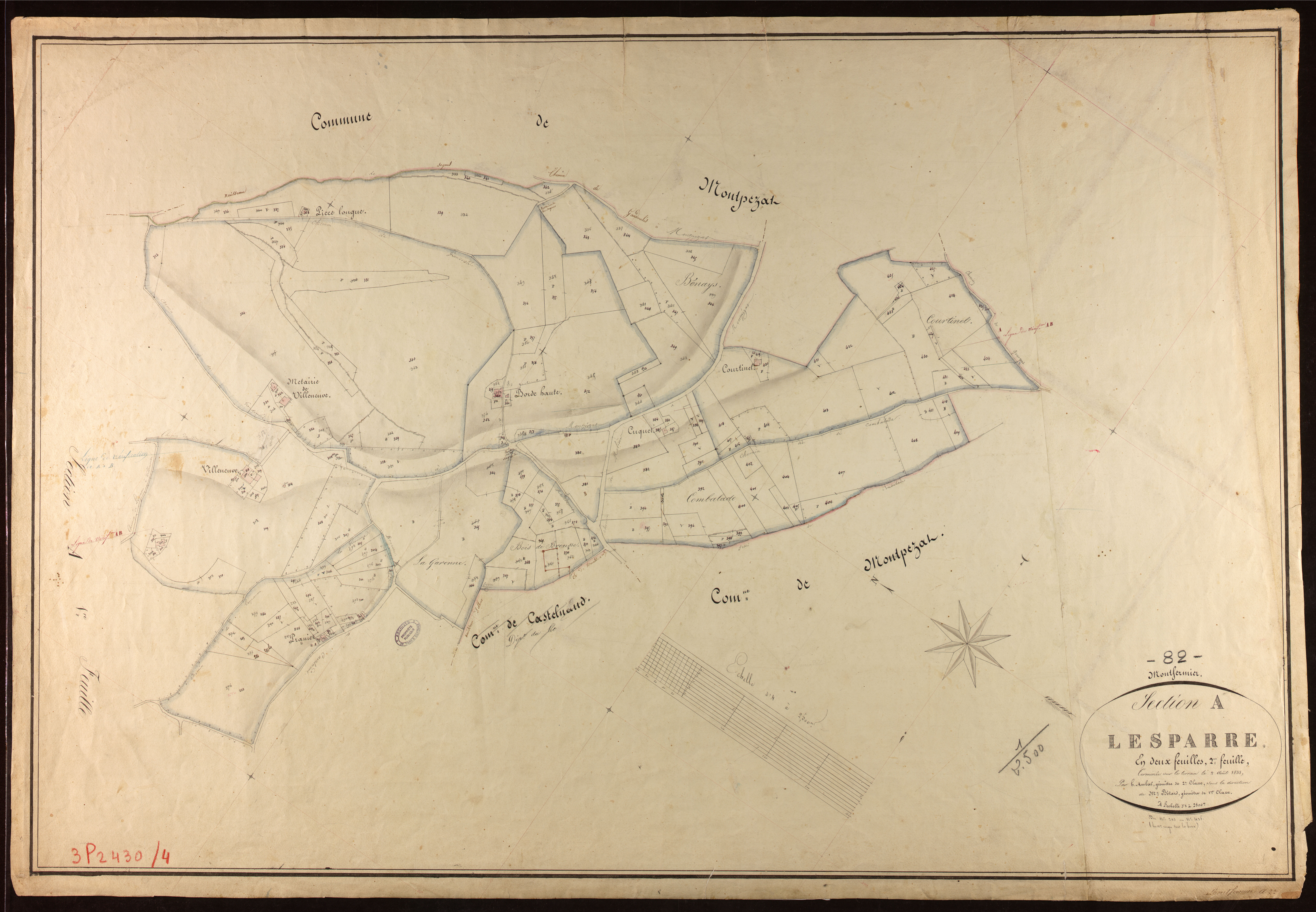 Montfermier - Section A - Lesparre, 2e feuille