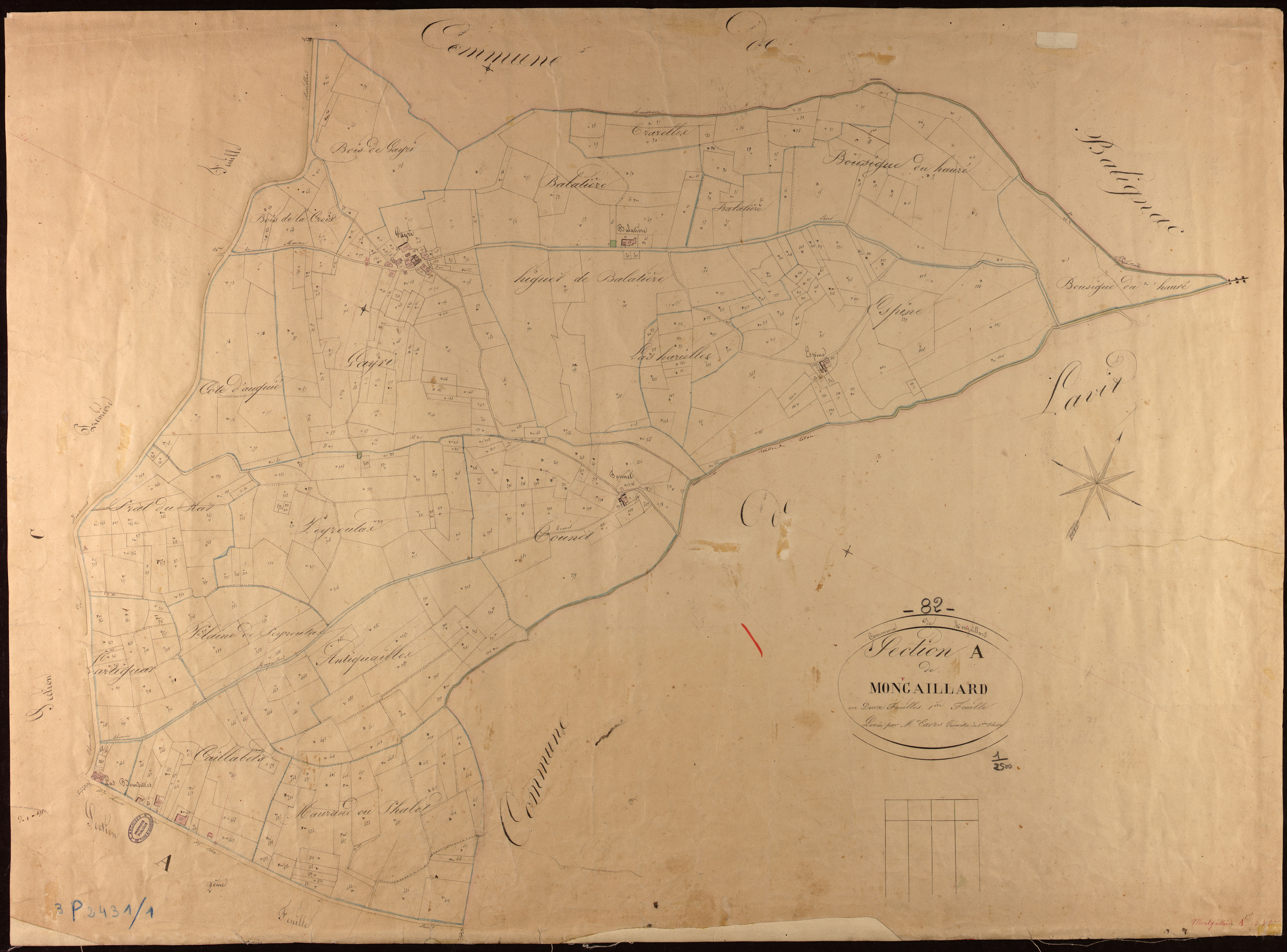 Montgaillard - Section A - Montgaillard, 1ère feuille