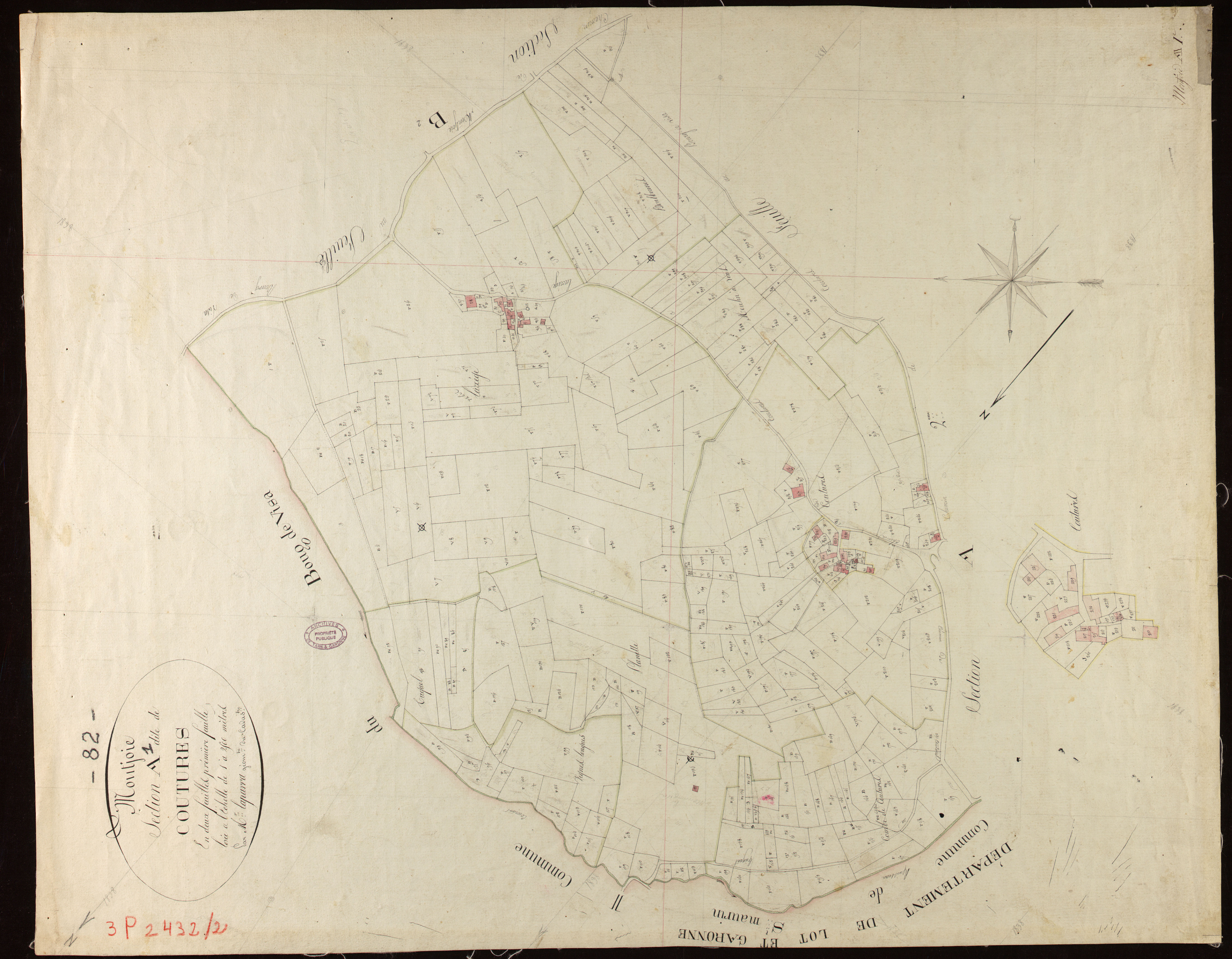 Montjoi - Section A - Coutures, 1ère feuille