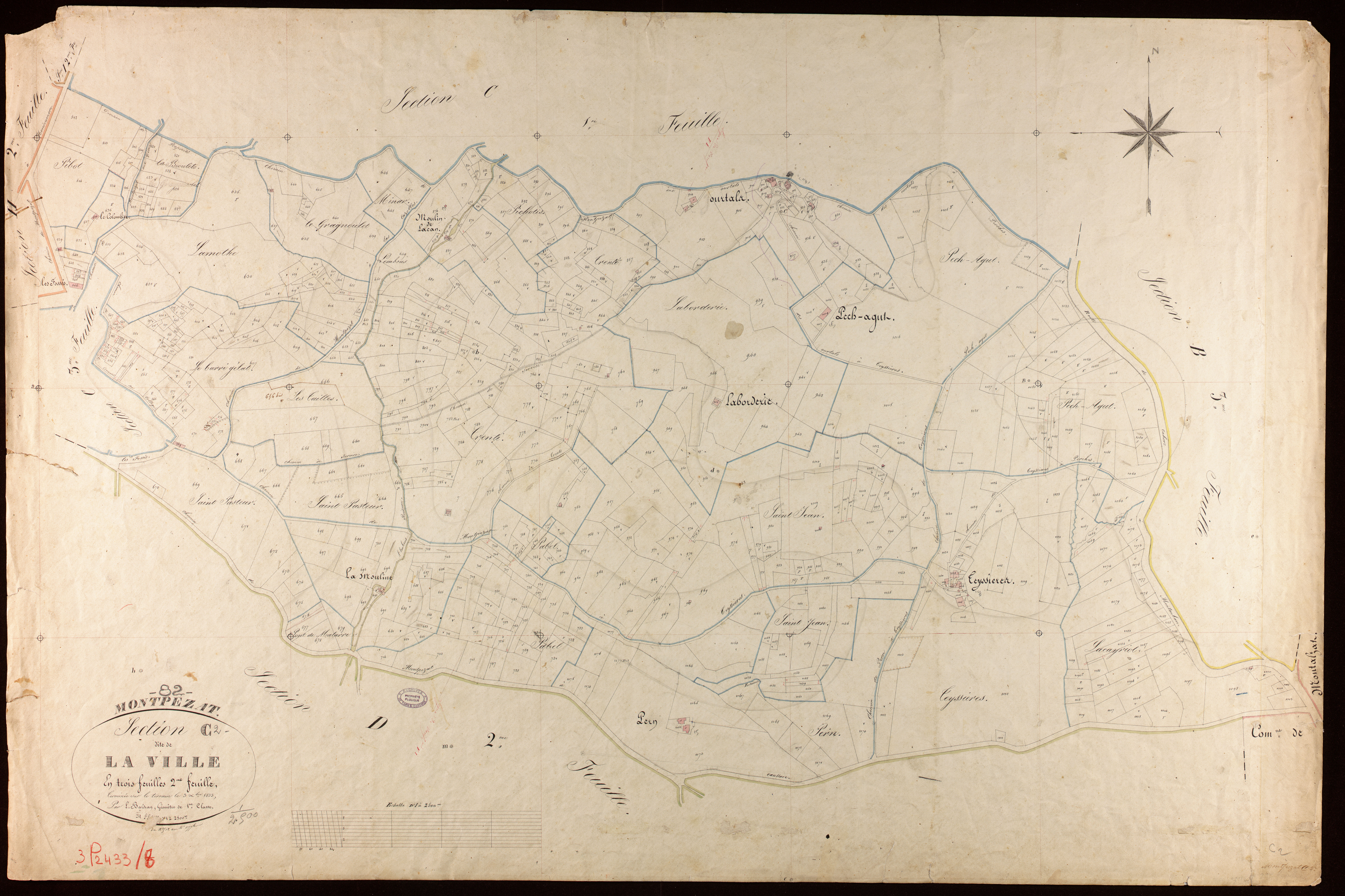 Montpezat-de-Quercy - Section C - La Ville, 2e feuille