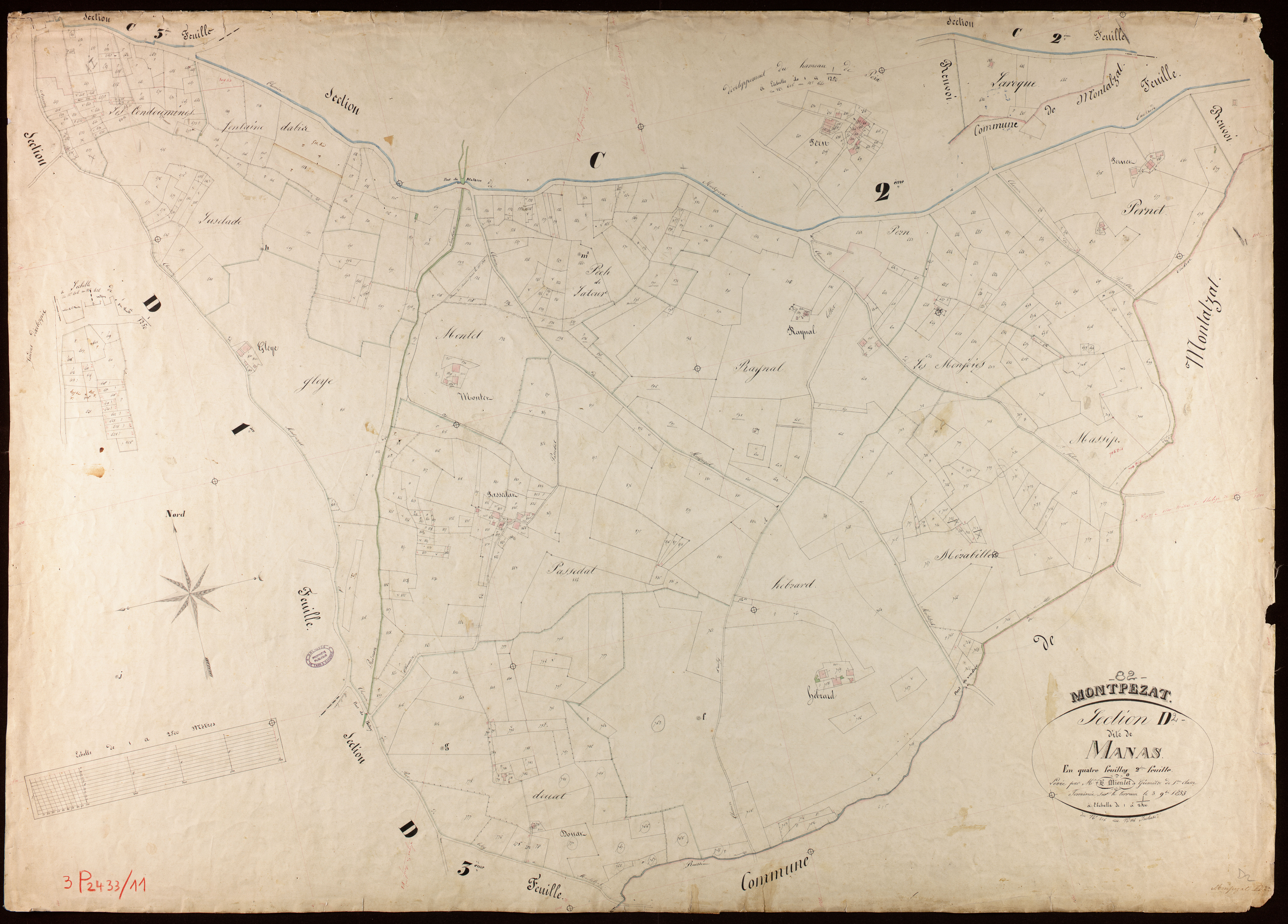 Montpezat-de-Quercy - Section D - Manas, 2e feuille