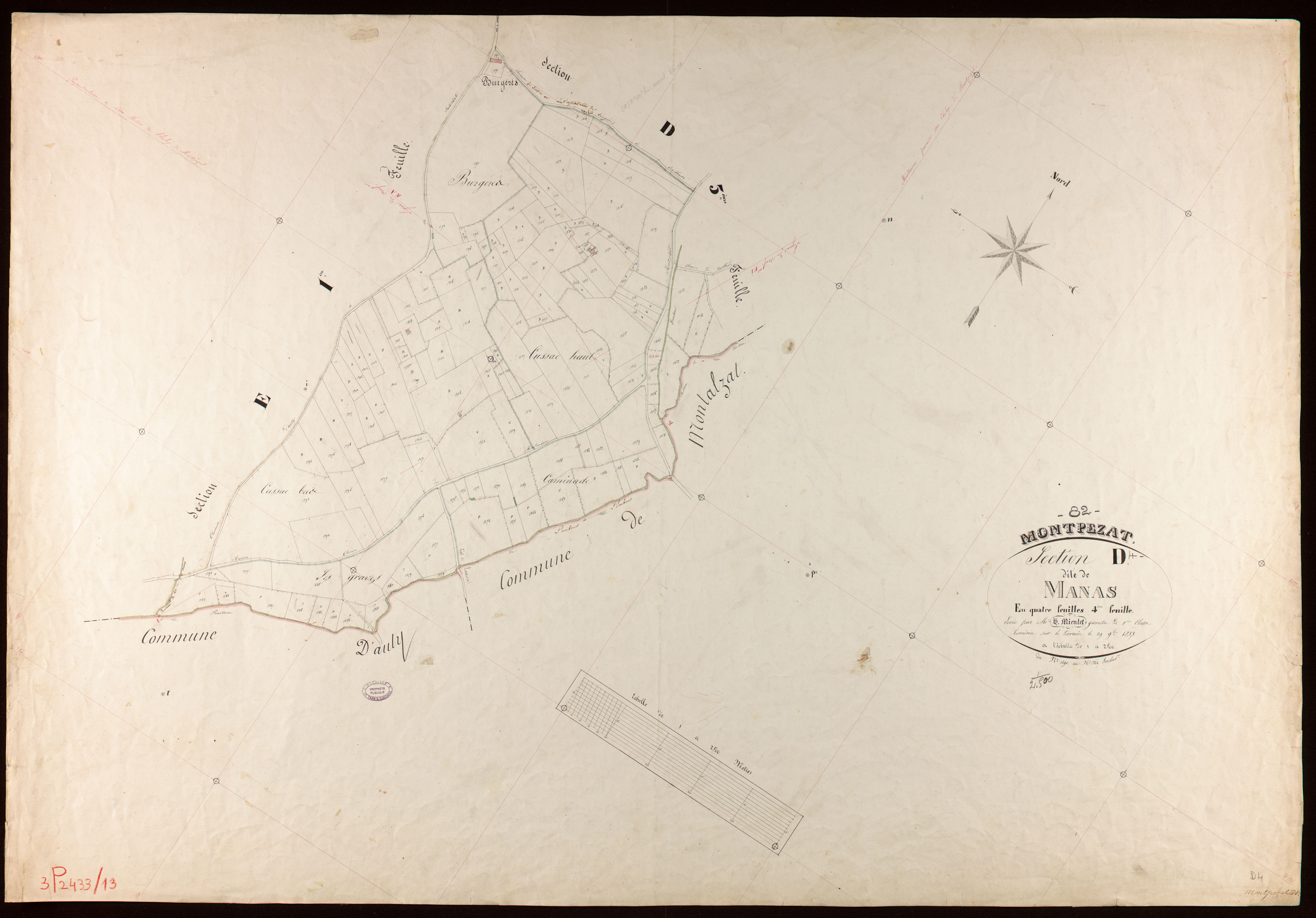 Montpezat-de-Quercy - Section D - Manas, 4e feuille