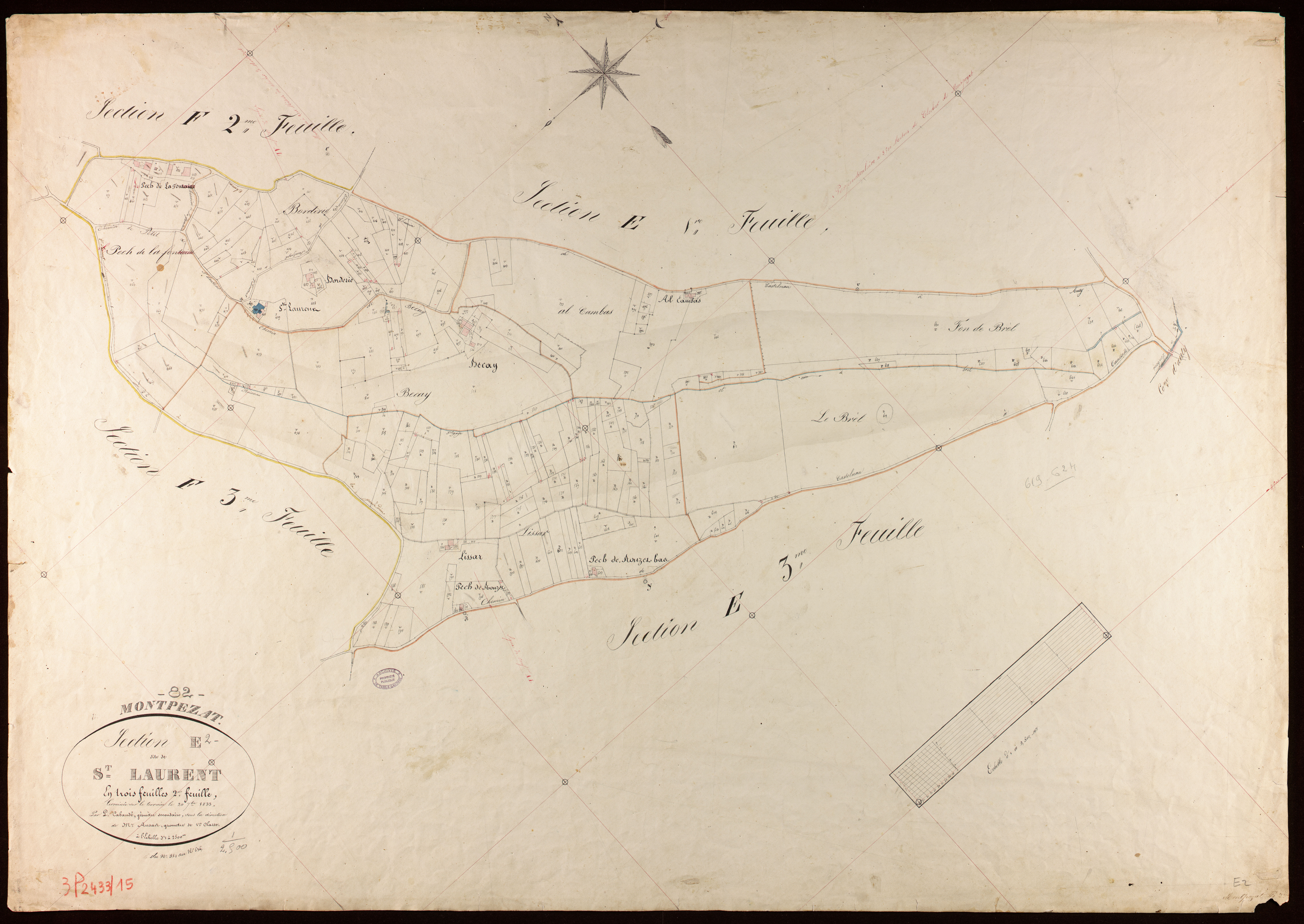 Montpezat-de-Quercy - Section E - Saint-Laurent, 2e feuille