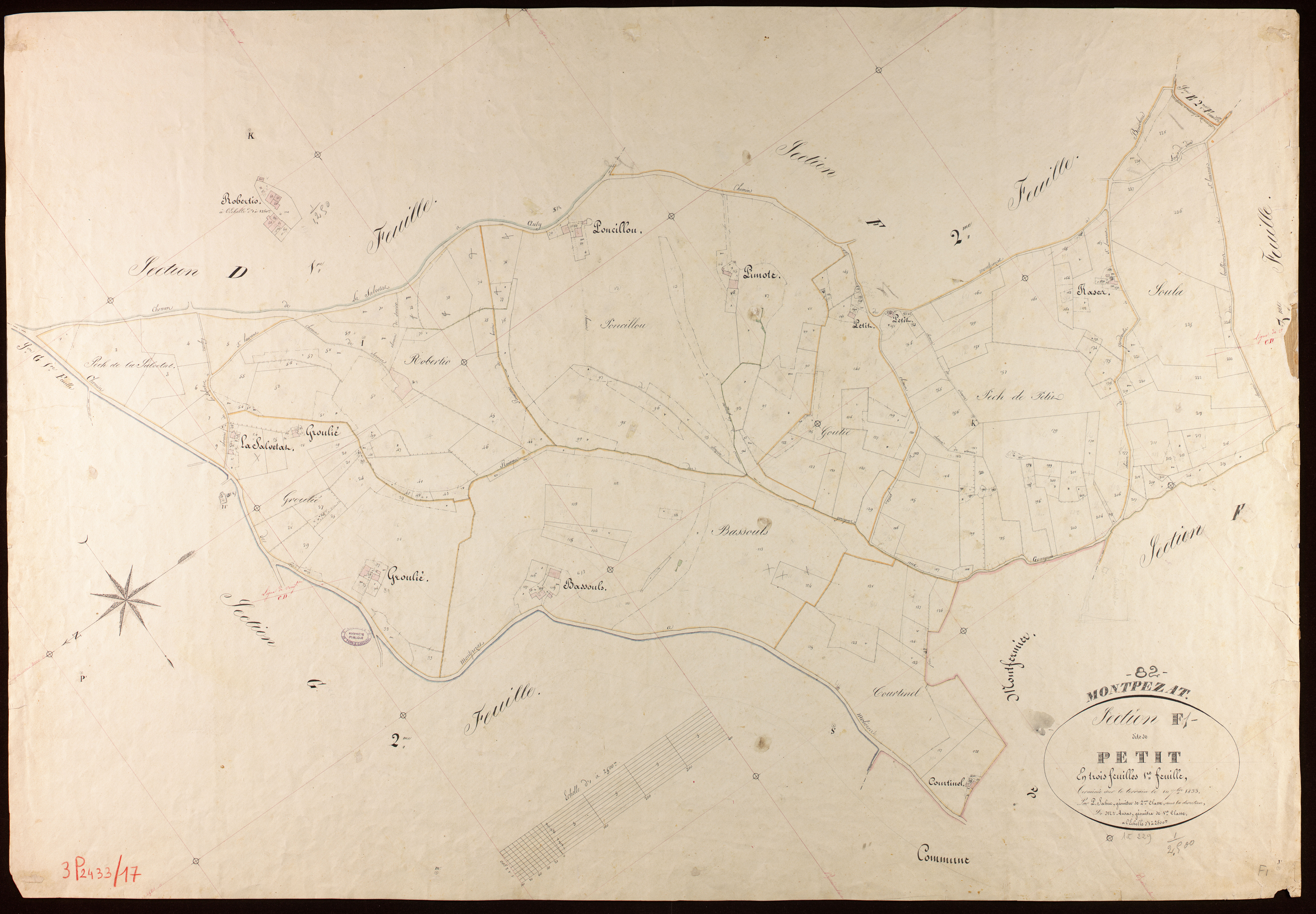 Montpezat-de-Quercy - Section F - Petit, 1ère feuille