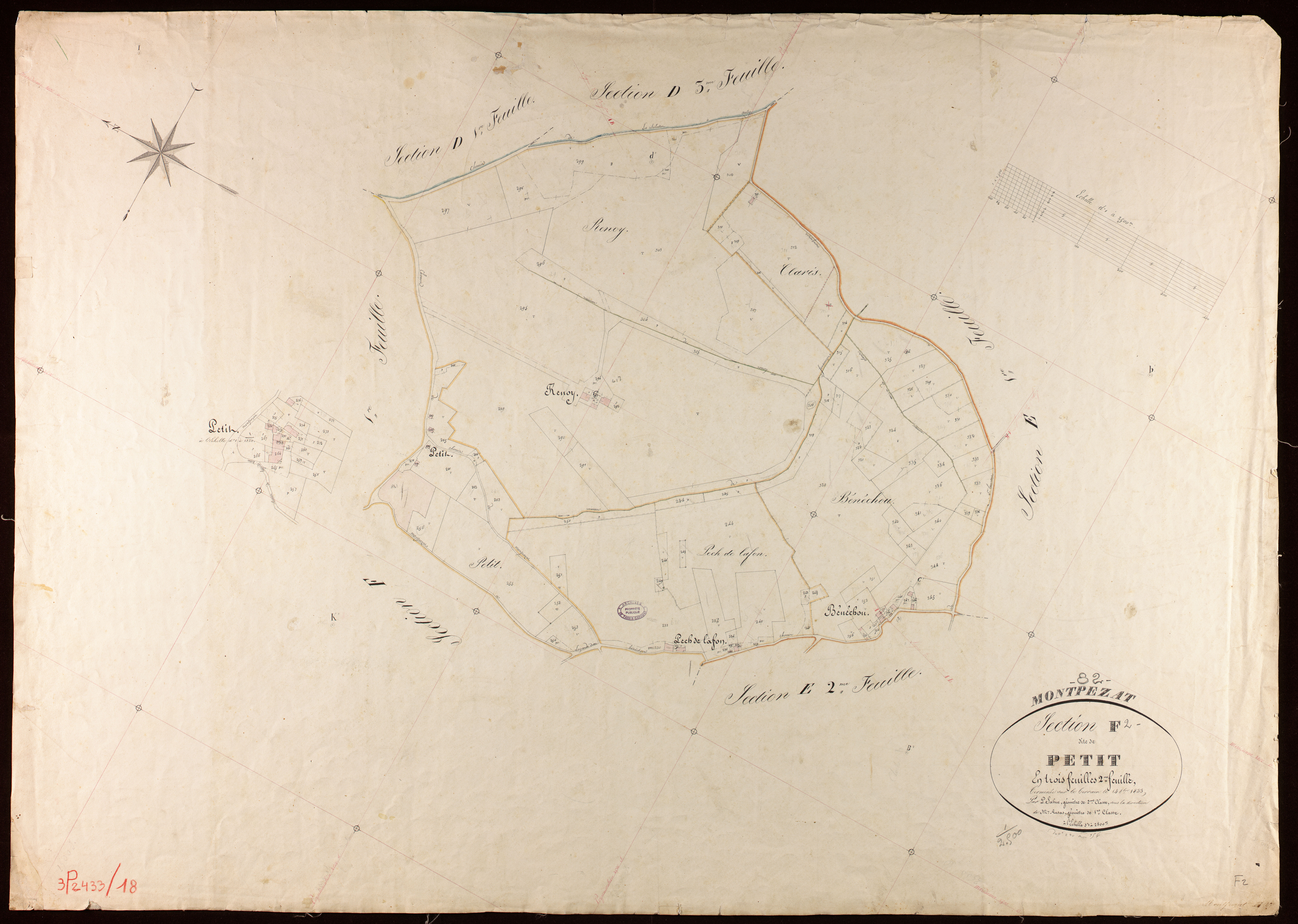Montpezat-de-Quercy - Section F - Petit, 2e feuille