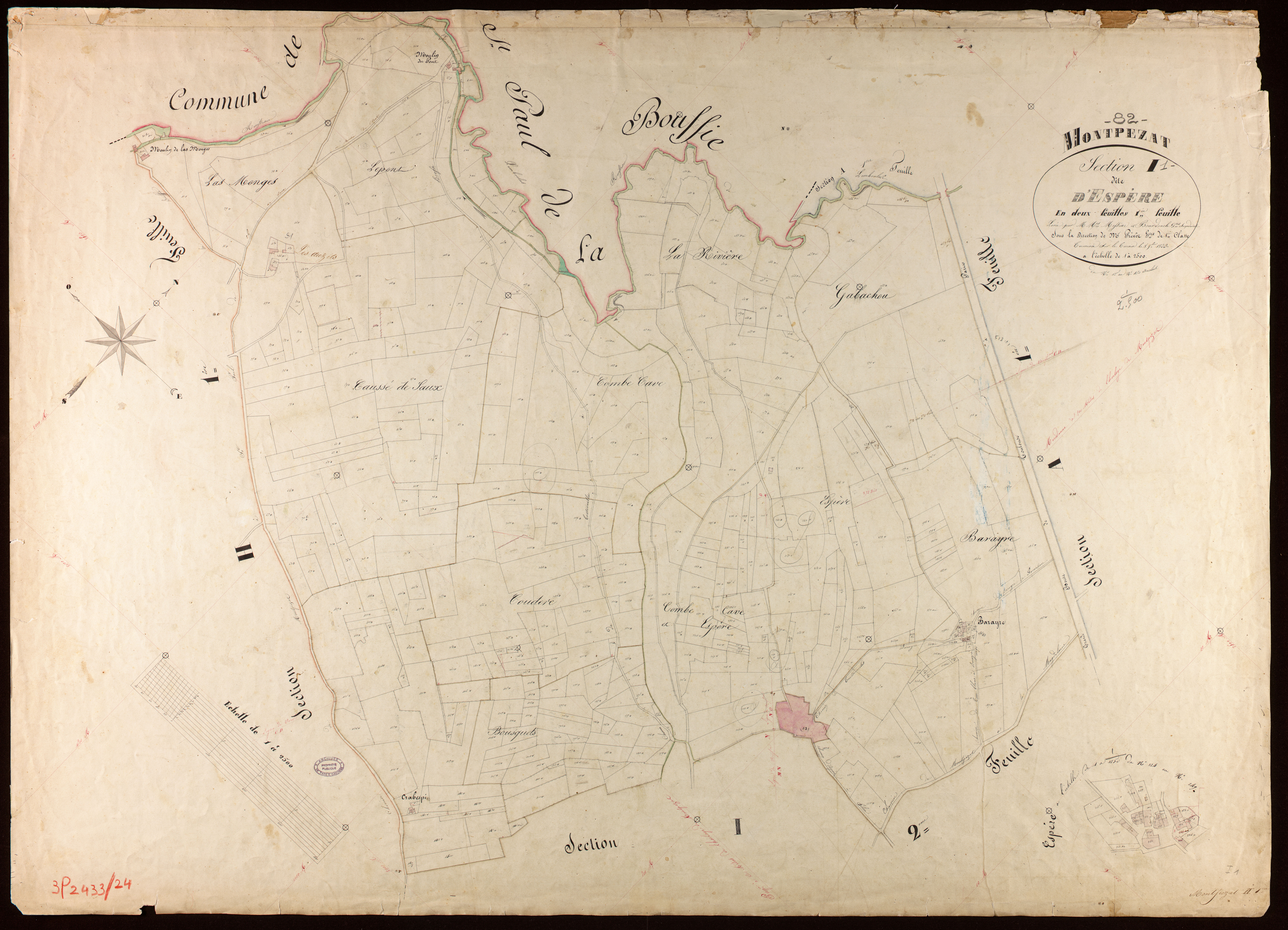 Montpezat-de-Quercy - Section I - Espère, 1ère feuille