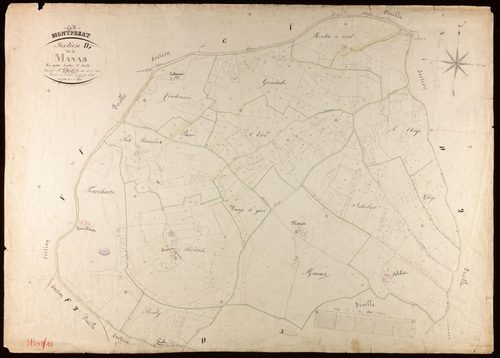 Montpezat-de-Quercy - Section D - Manas, 1ère feuille