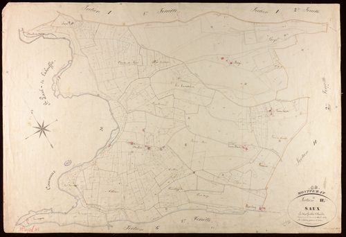 Montpezat-de-Quercy - Section H - Saux, 1ère feuille