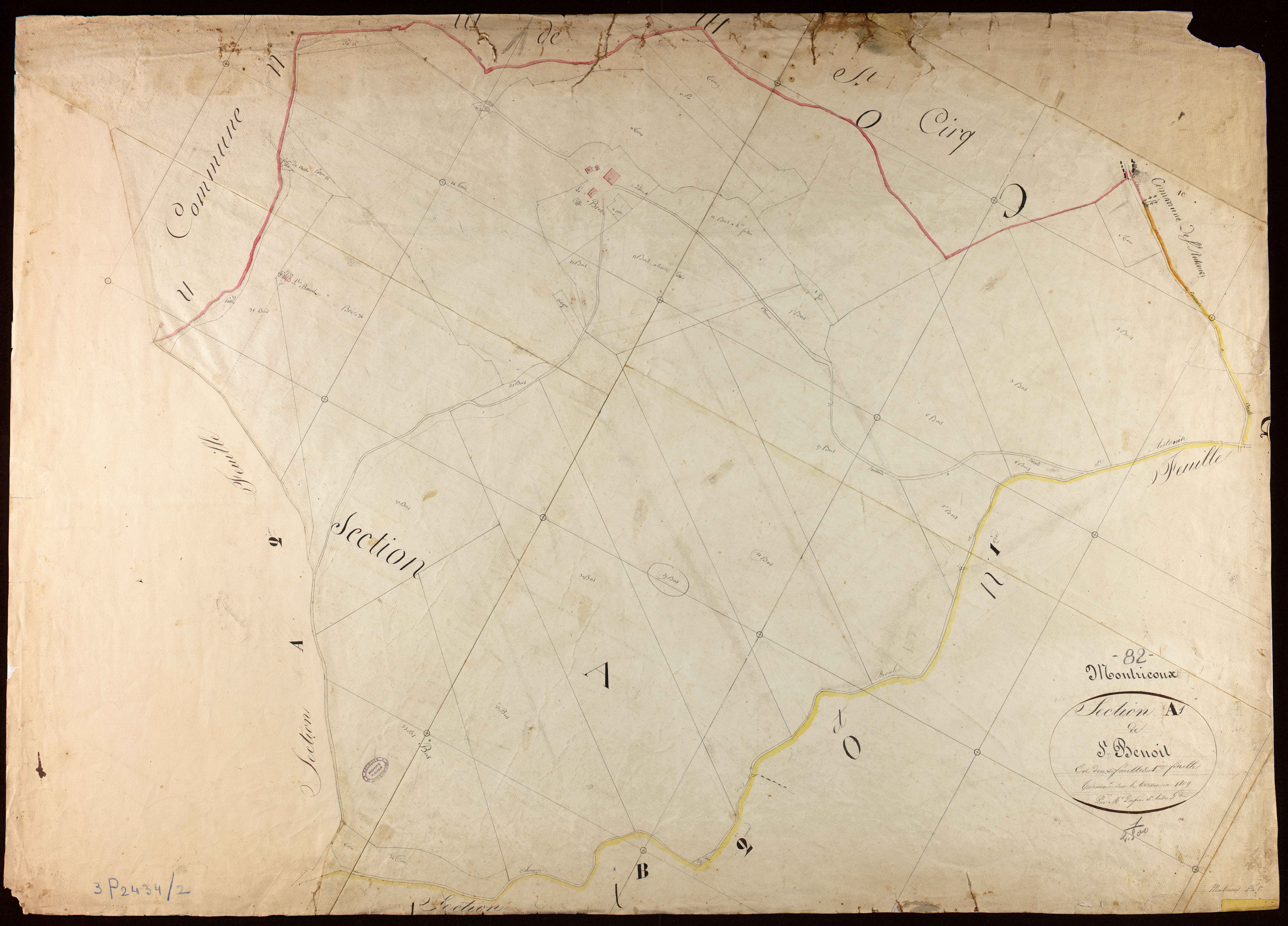 Montricoux - Section A - Saint-Benoît, 1ère feuille