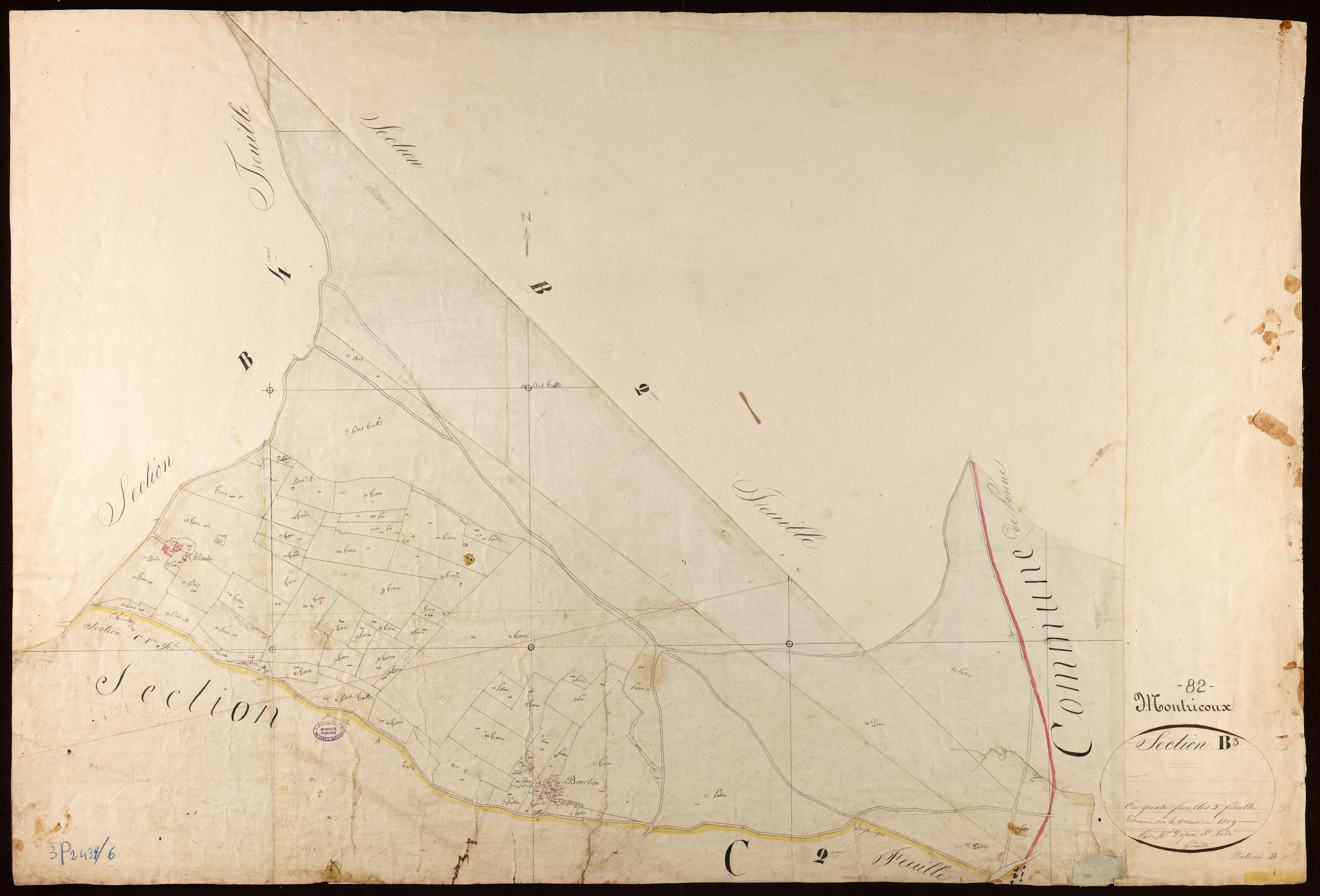 Montricoux - Section B - Le Bretou, 3e feuille