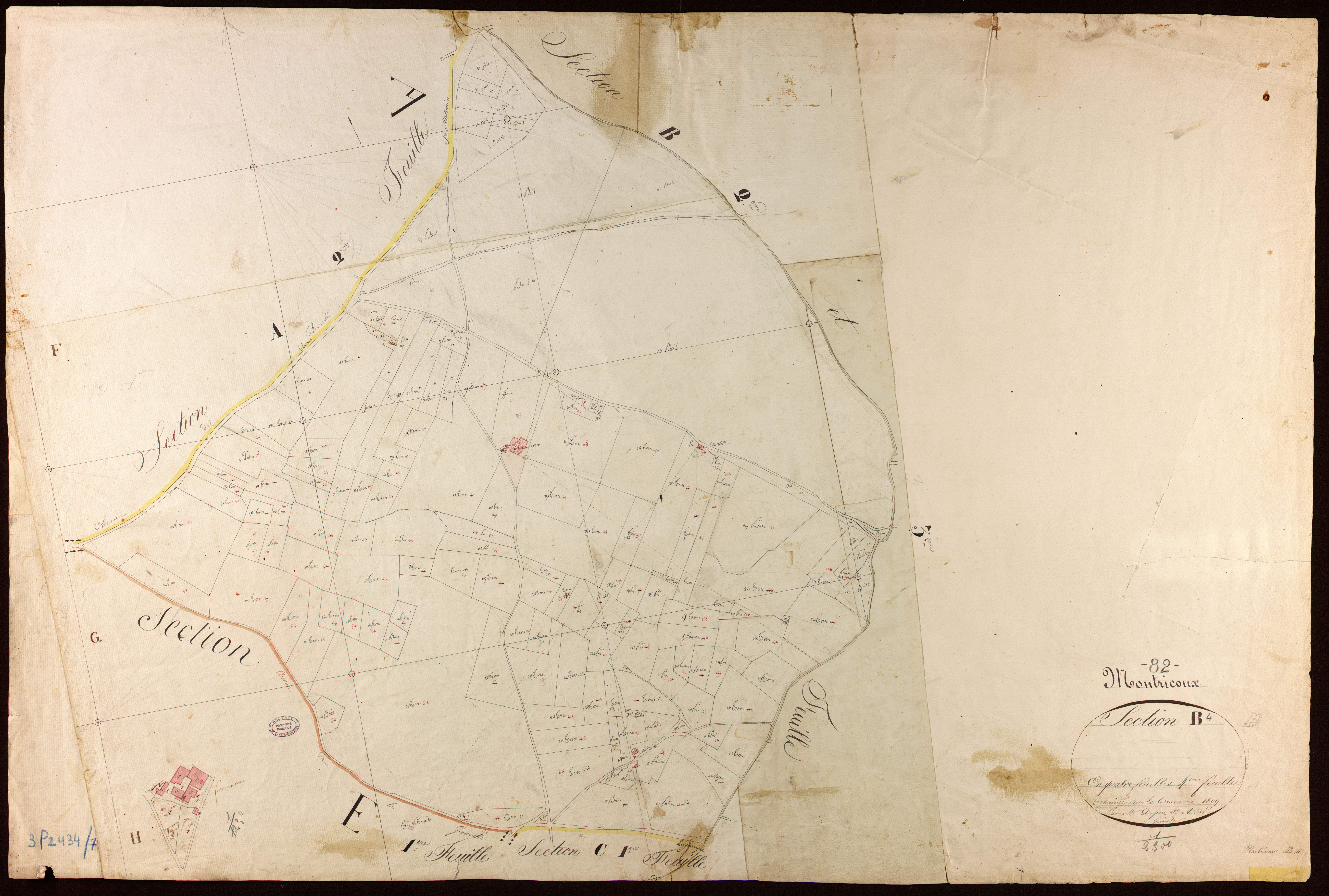 Montricoux - Section B - Le Bretou, 4e feuille