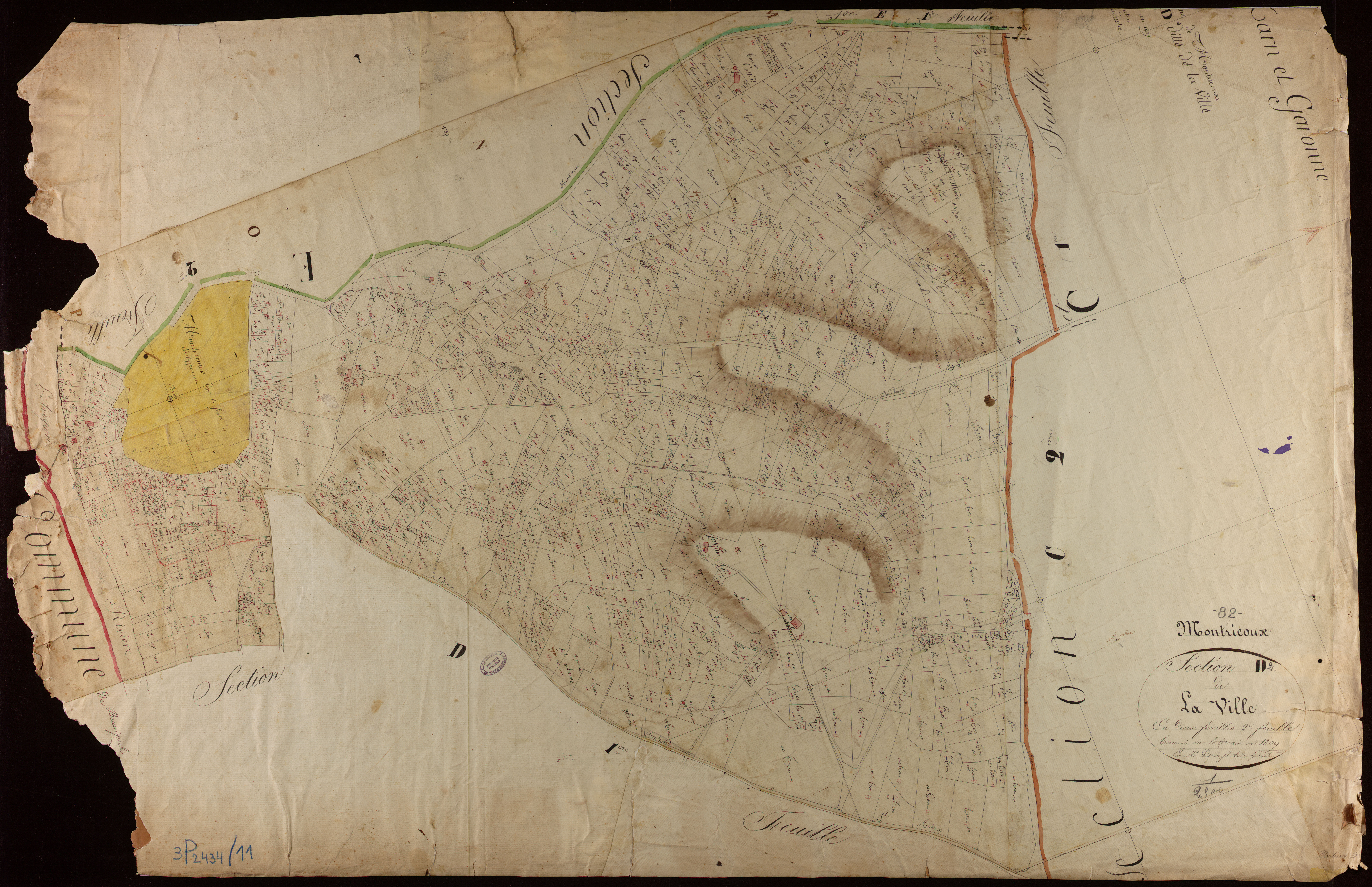 Montricoux - Section D - La Ville, 2e feuille