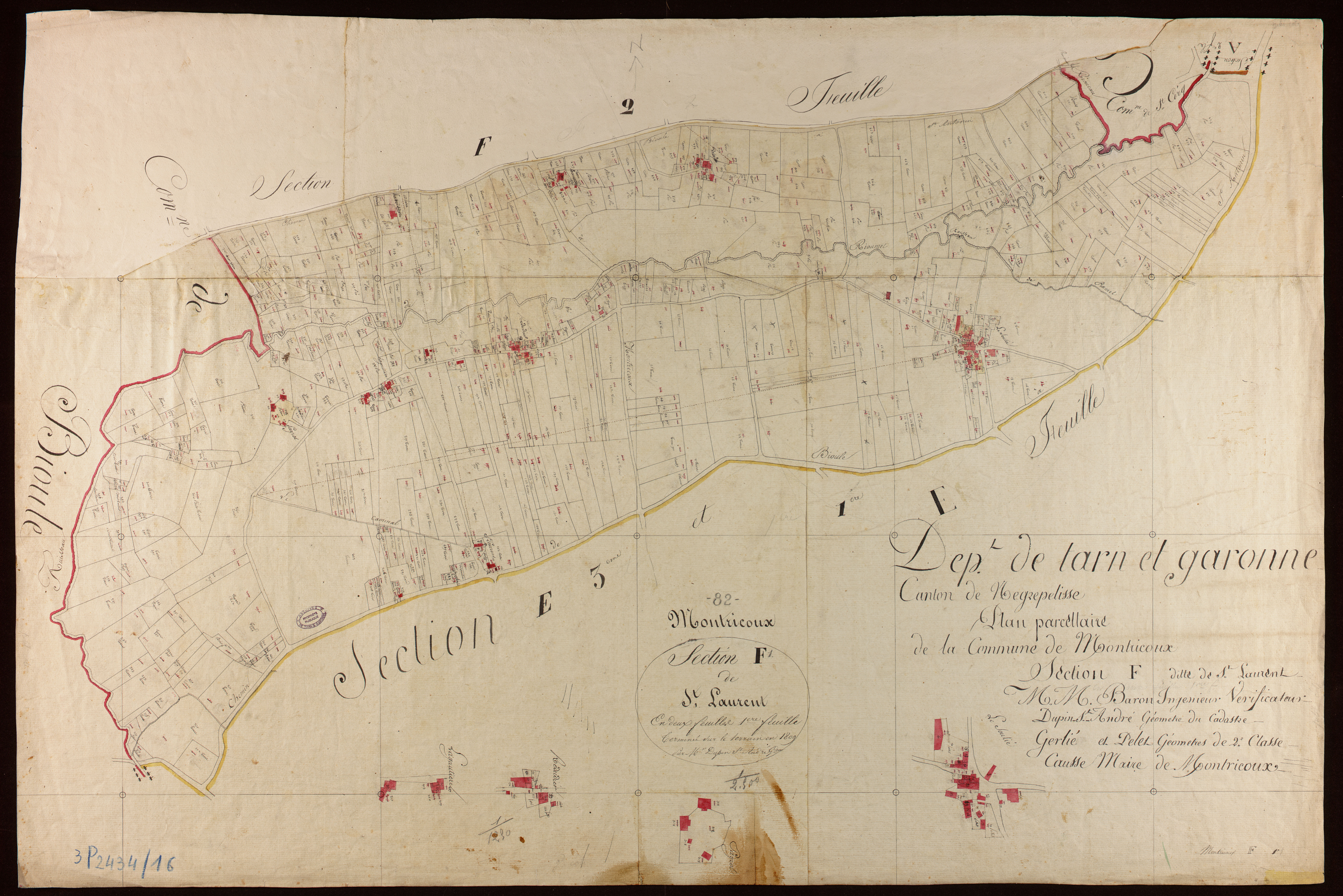 Montricoux - Section F - Saint-Laurent, 1ère feuille