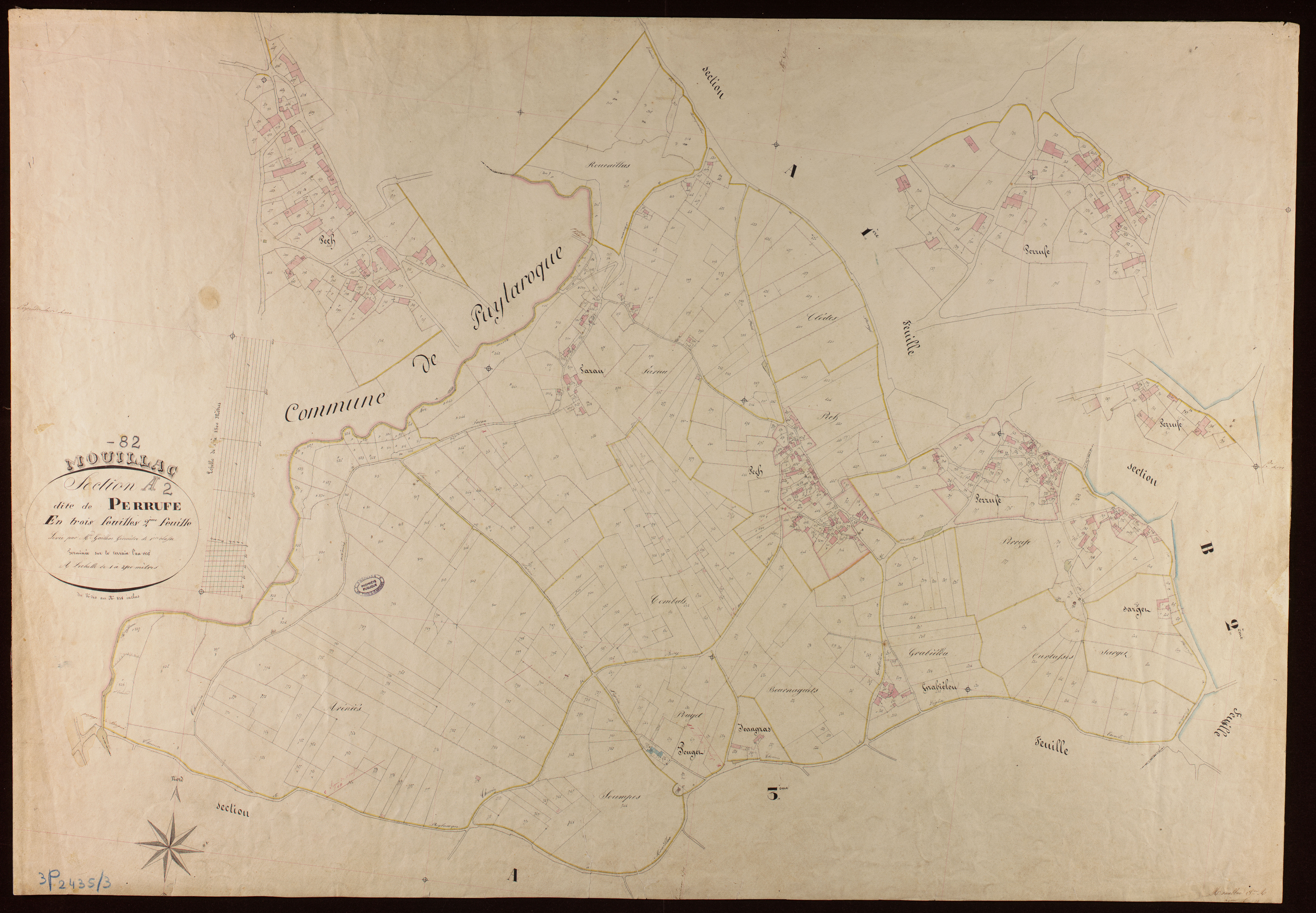 Mouillac - Section A - Perrufe, 2e feuille