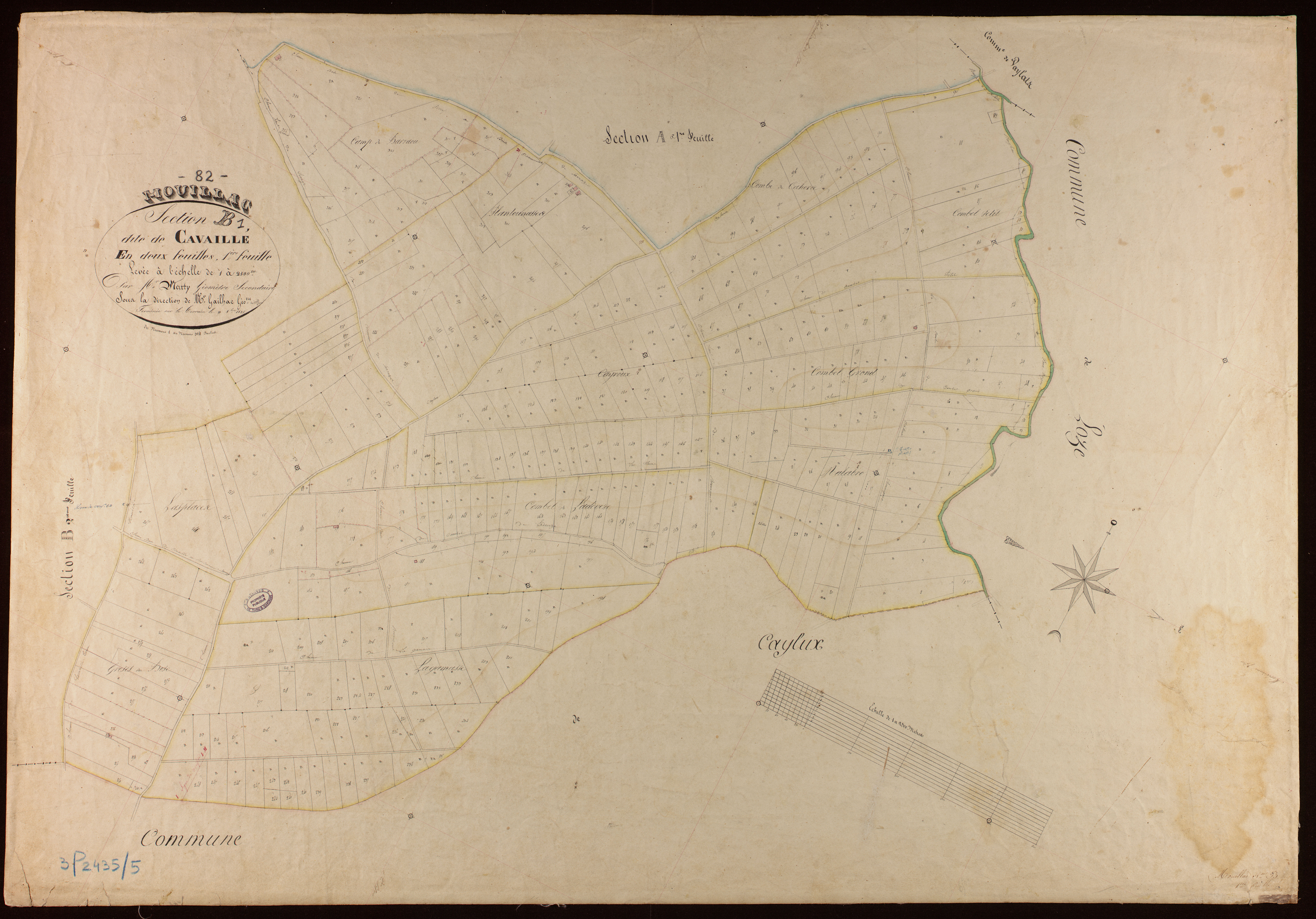Mouillac - Section B - Cavaillé, 1ère feuille